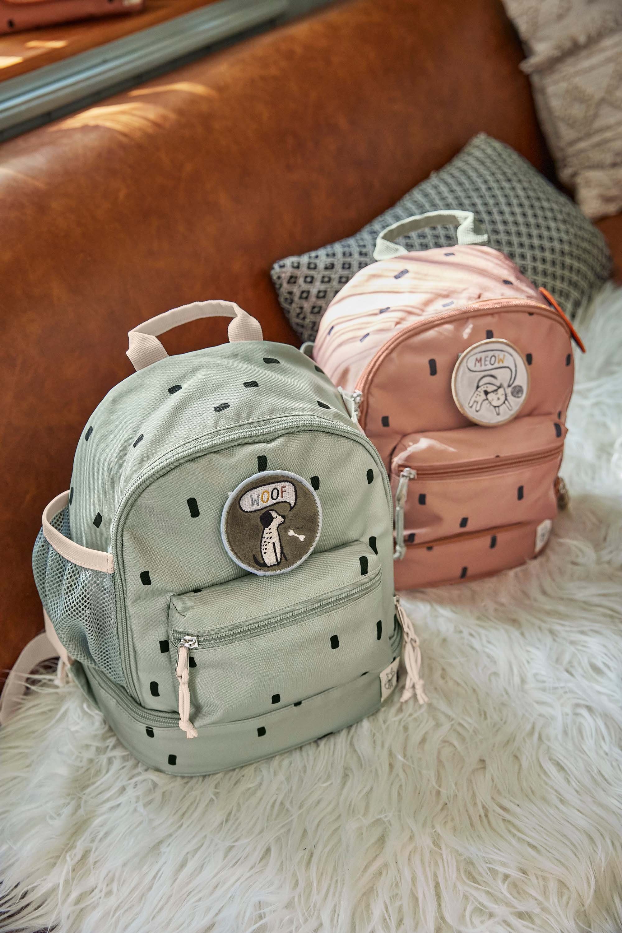 Mini Backpack, LÄSSIG Kinderrucksack Happy Caramel Prints,