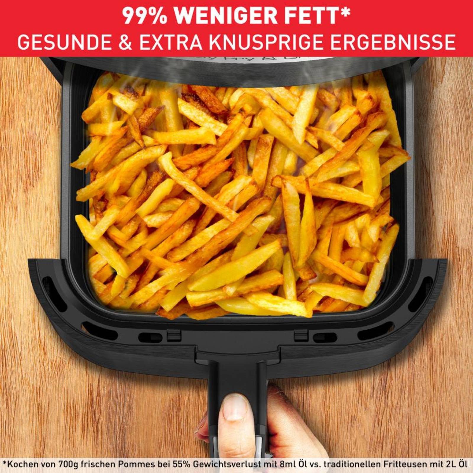 Tefal Fritteuse EY501D Easy Fry & Grill XL, Heißluftfritteuse mit Grillfunktion