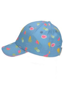 Sterntaler® Baseball Cap Baseball-Cap (1-St) Baseball-Cap in Mittelblau bedruckt mit Früchten - Cap für Kinder - Trendige Basecap aus Baumwollstoff mit Gummi und buntem Druck - Kinderhut mit buntem Motiv - Sonnenschutz