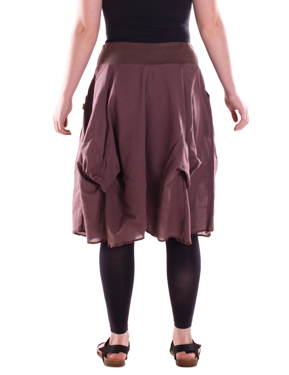 Vishes Sommerrock Damen knielanger Rock Baumwolle günstig online kaufen