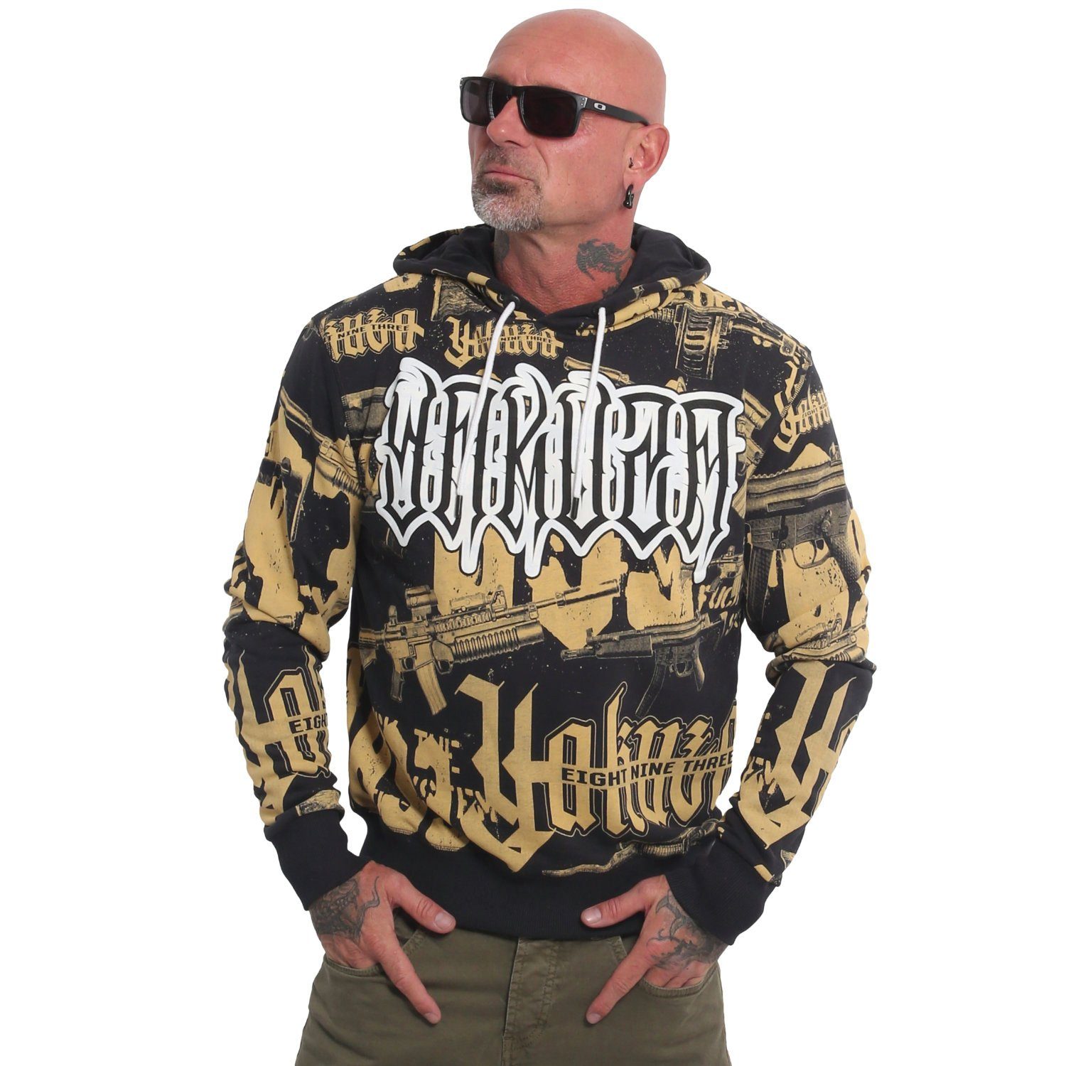 YAKUZA Hoodie Metal System dark shadow