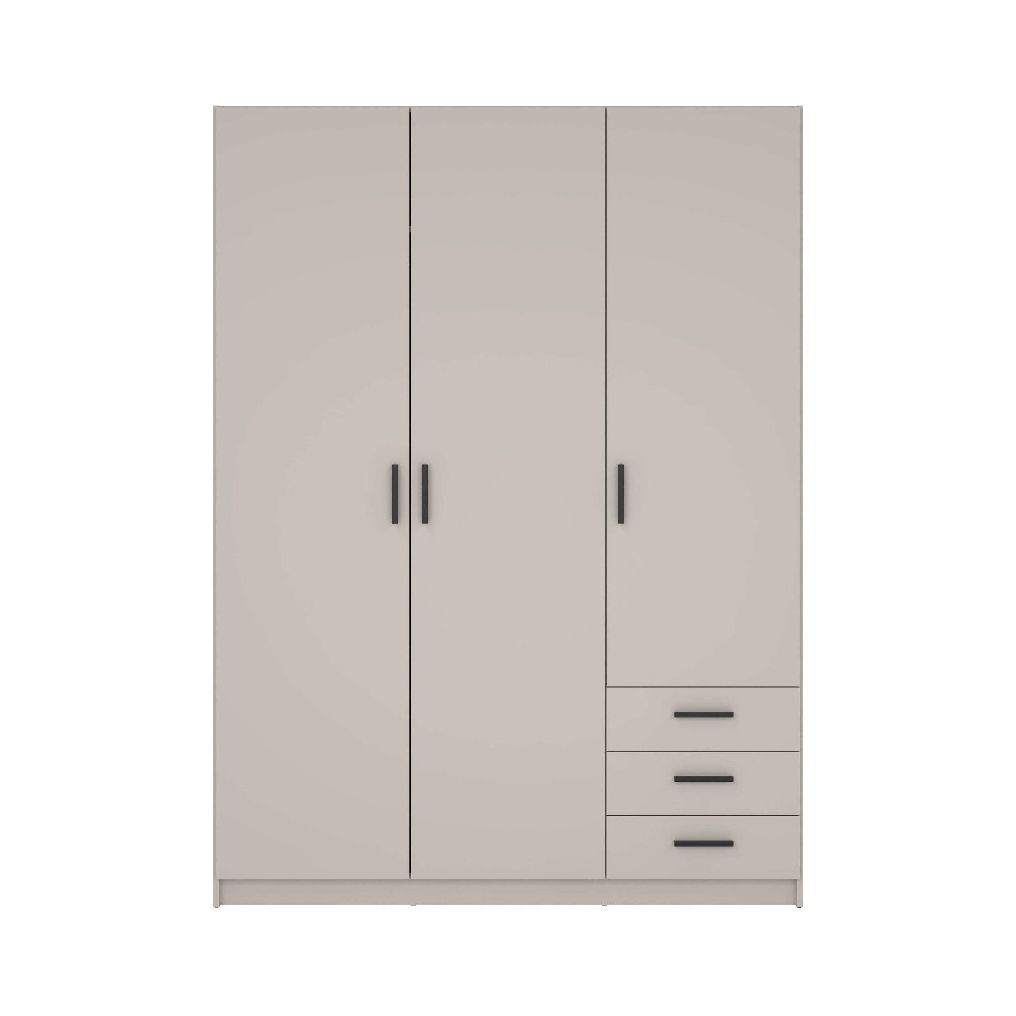 Home affaire Kleiderschrank Sprint, viel Stauraum, robuste Qualität, 3 Breiten 98, 147, 195 cm Breite 98,5/147 oder 195,5 cm, je mit Einlegeböden und Kleidersta – Bild 4 von 5