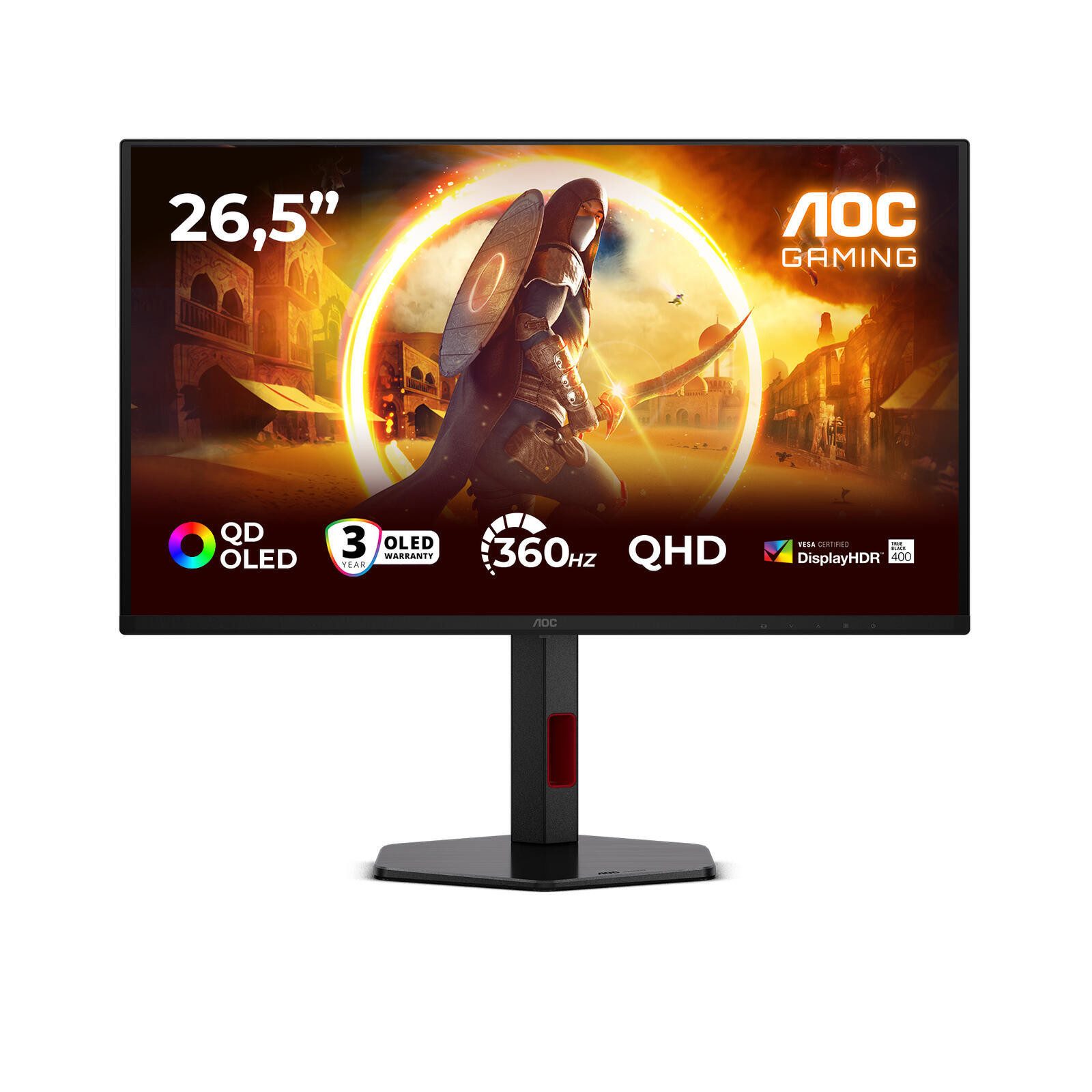 AOC Q27G4SDR Gaming-LED-Monitor (2560 x 1440, 0,03 ms Reaktionszeit, 360 Hz, OLED)
