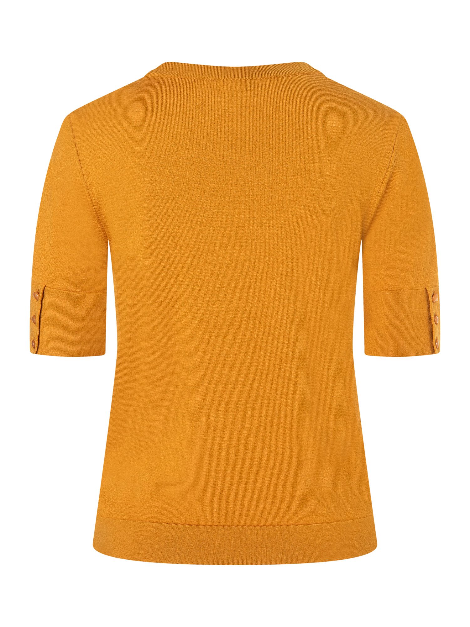 MORE&MORE Strickpullover schmaler, kurzer Viskosemixpullover