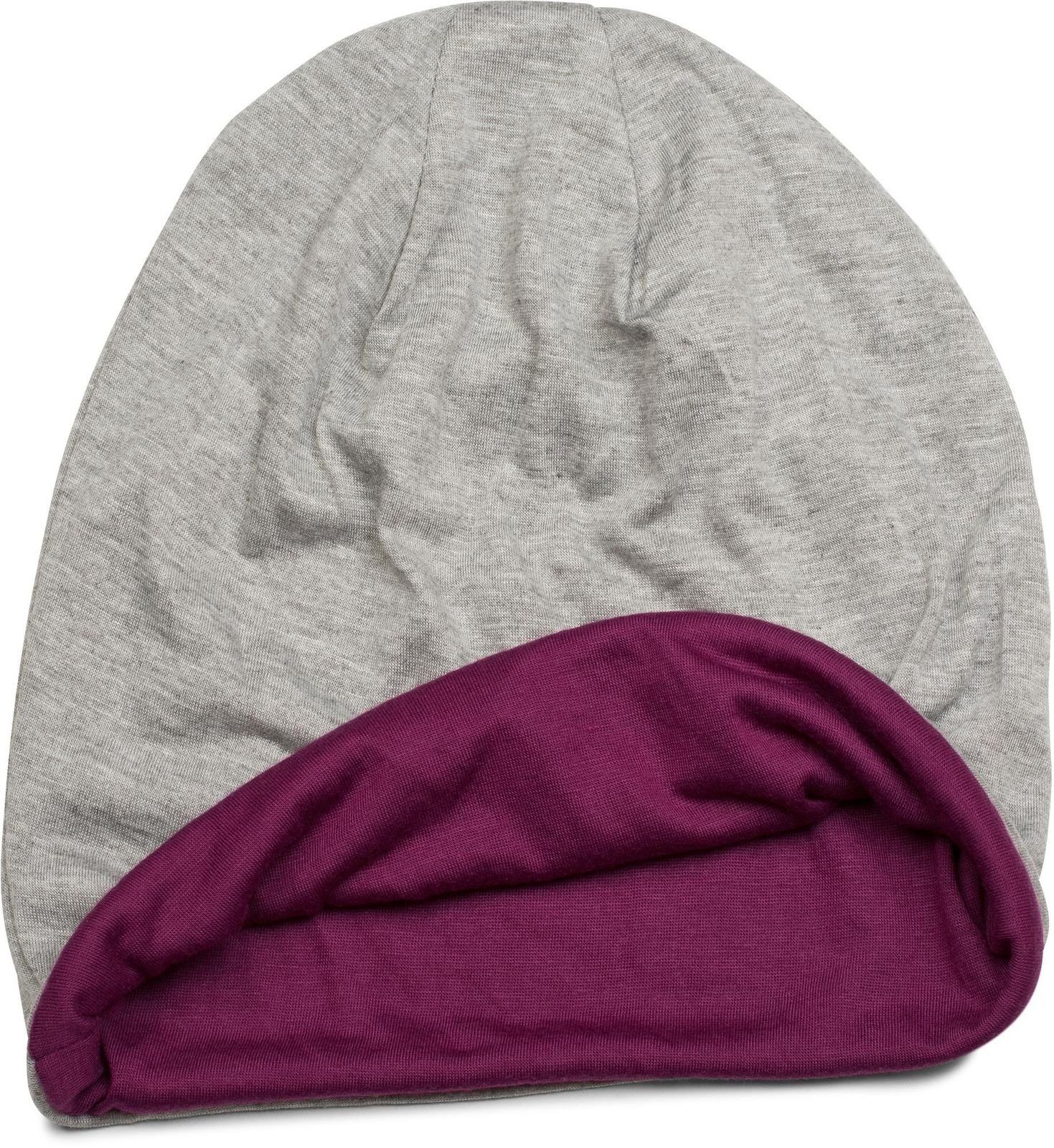 styleBREAKER Beanie (1-St) Wende Beanie meliert Violett Grau 