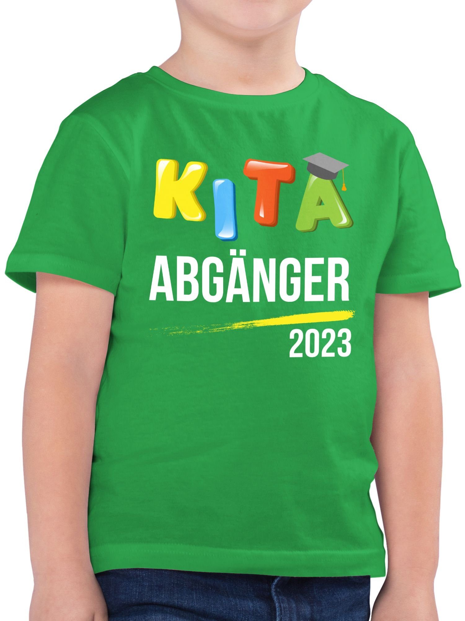 Shirtracer T-Shirt Kita Abgänger 2023 Einschulung Junge Schulanfang Geschenke 2 Grün