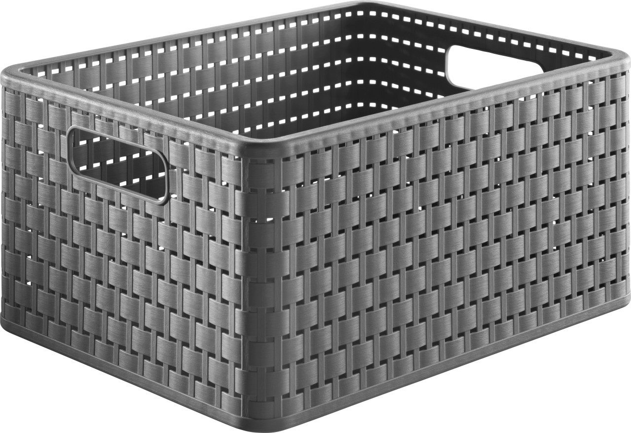 ROTHO Aufbewahrungskorb Rotho Korb Country A4, 18 L anthrazit
