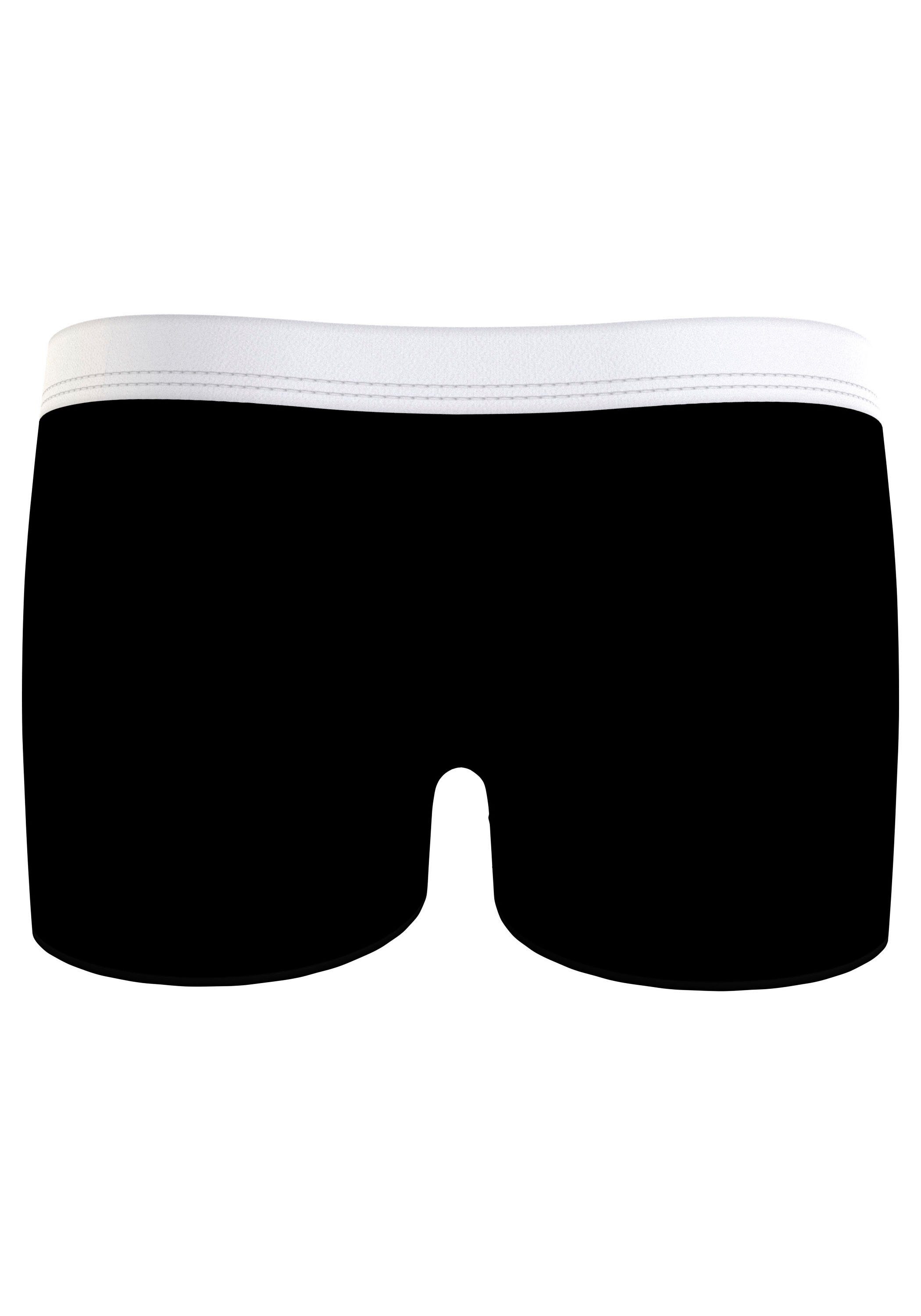 mit auf Trunk Logo Underwear 2er-Pack) dem Hilfiger Tommy Taillenbund 2-St., Black/Black (Packung,