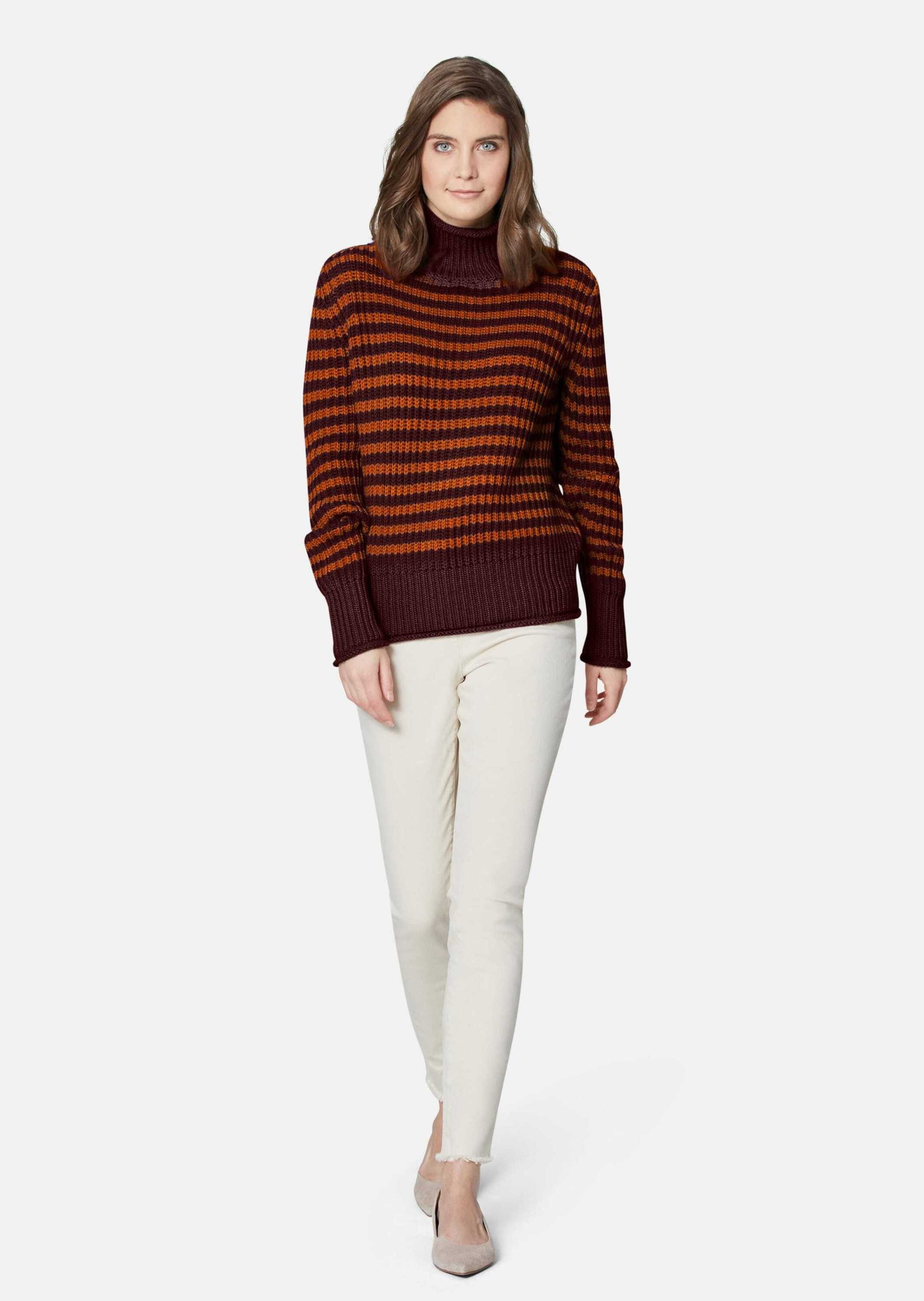 MADELEINE Strickpullover Softer Schurwoll-Pullover mit stylischen Streifen günstig online kaufen