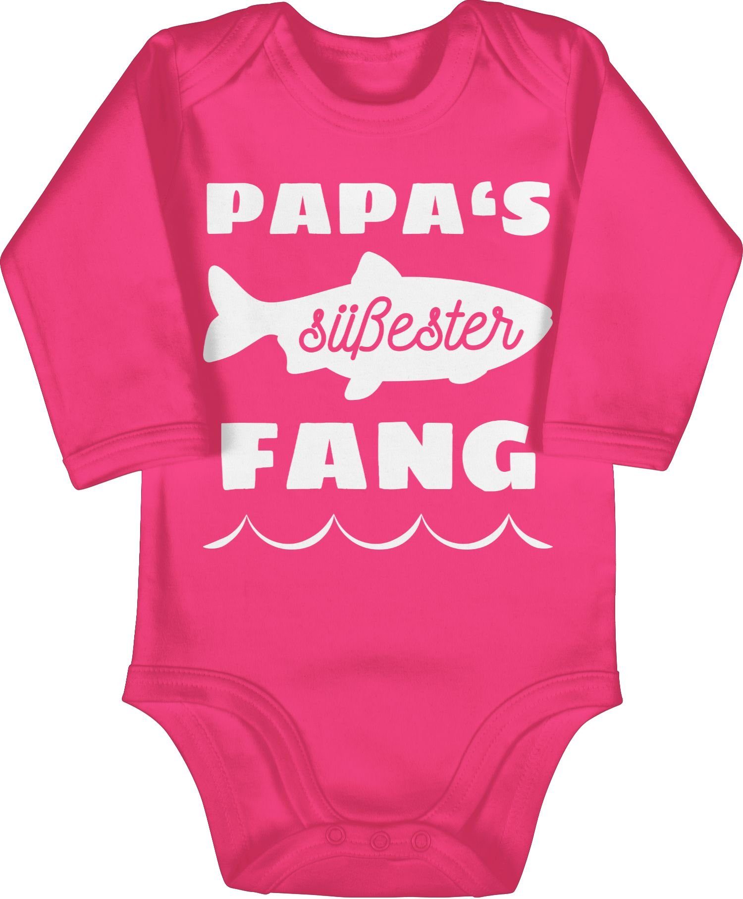 1 Geschenk Shirtracer Shirtbody Fang süßester Papas Fuchsia Baby Vatertag