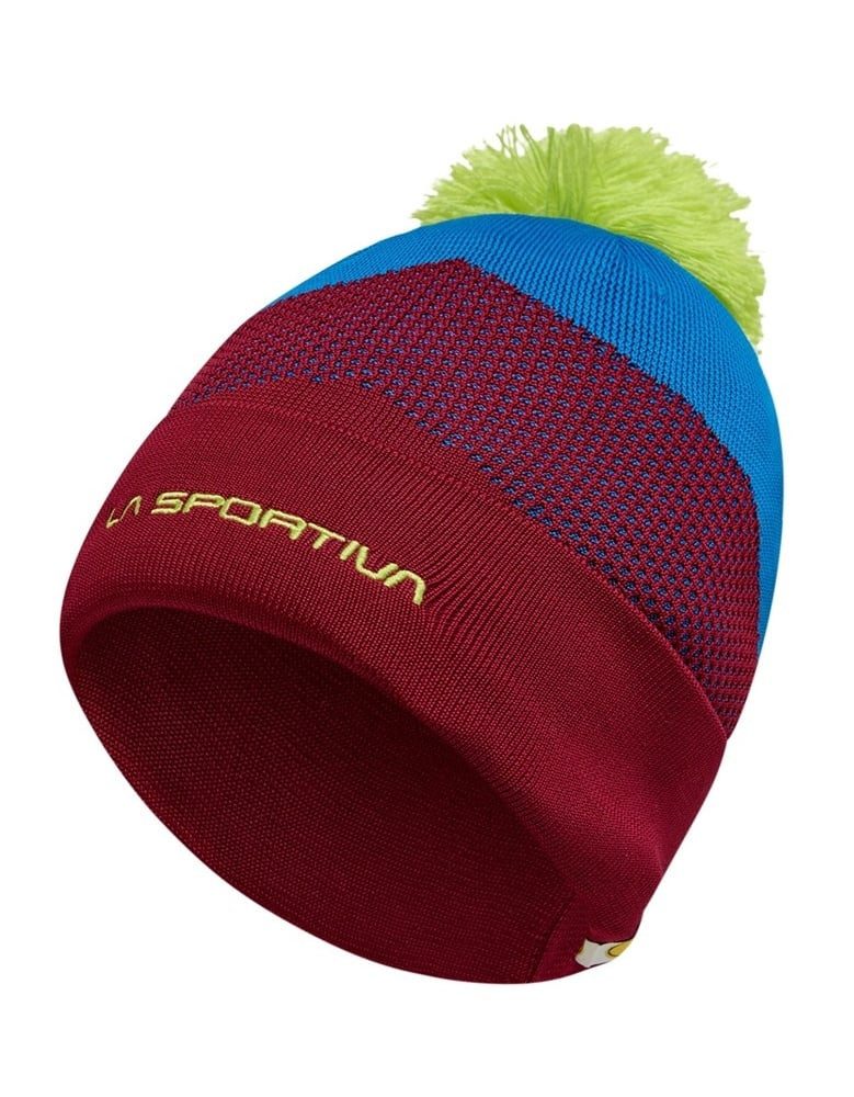 La Sportiva Beanie Wintermütze Knitty weinrot/elektrikblau