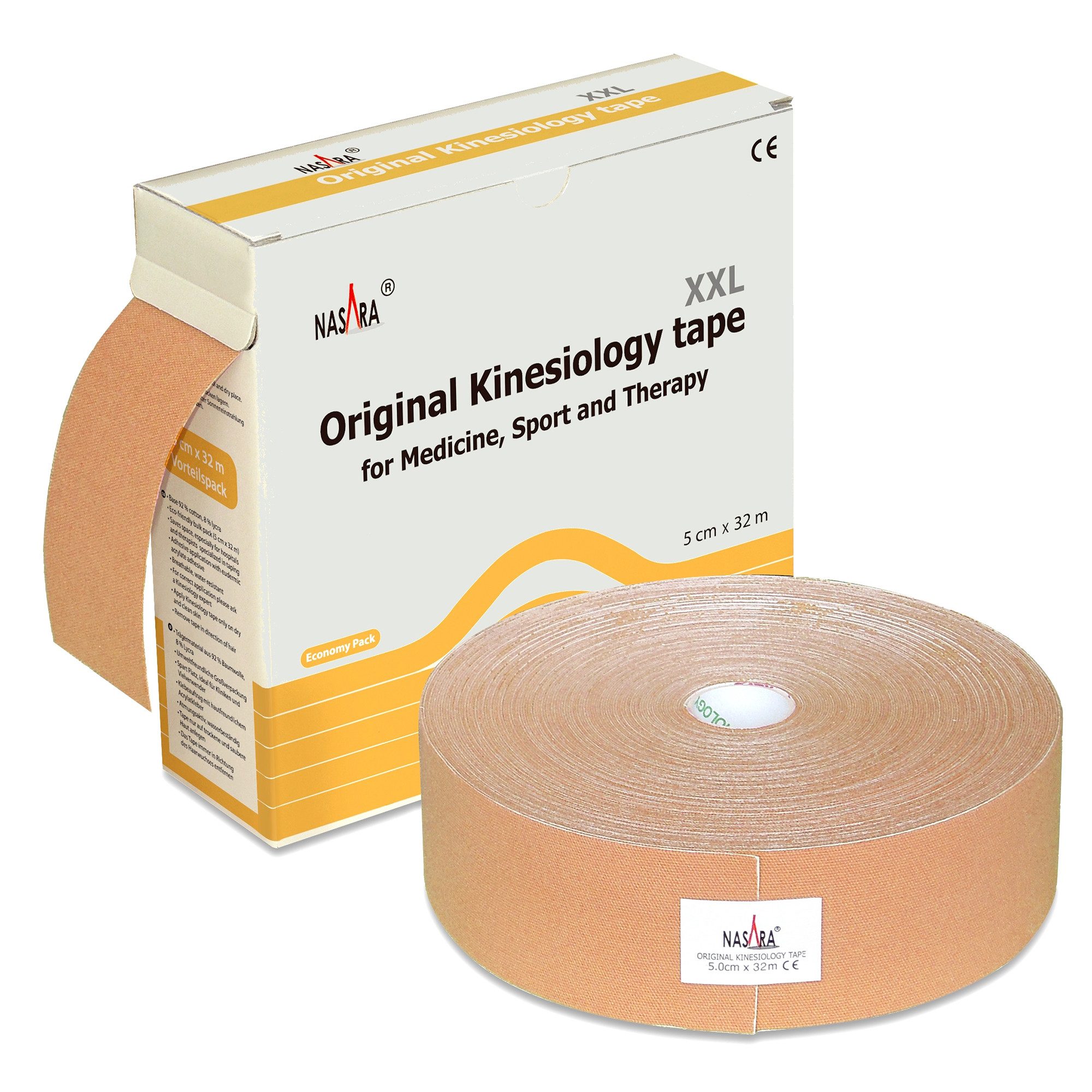 NASARA Kinesiologie-Tape NASARA Kinesio Tape, 5cm x 32m - XXL