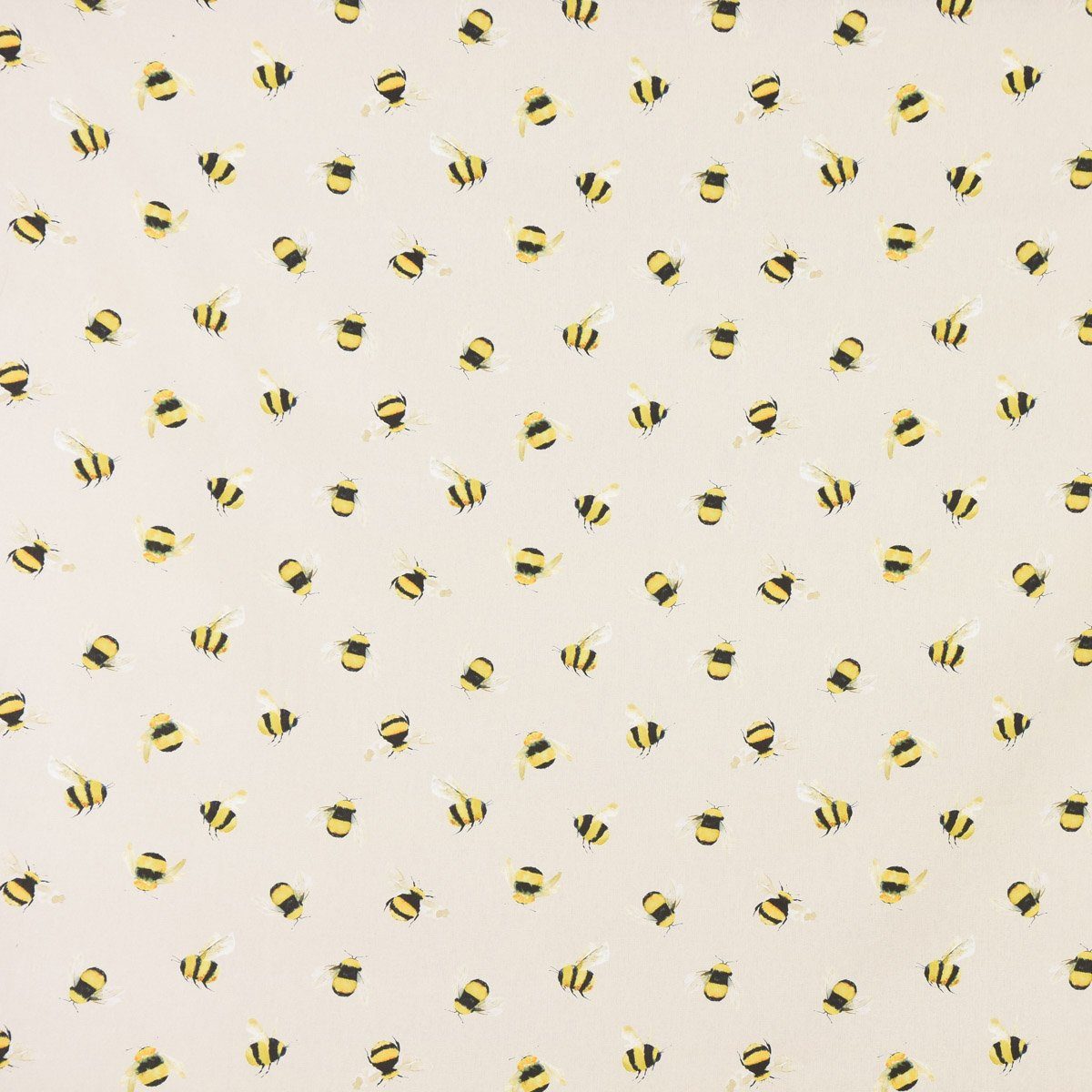 Thumbnail - Stoff Clarke & Clarke DekostoffDigitaldruck Bienen taupe gelb 138cm, Digitaldruck