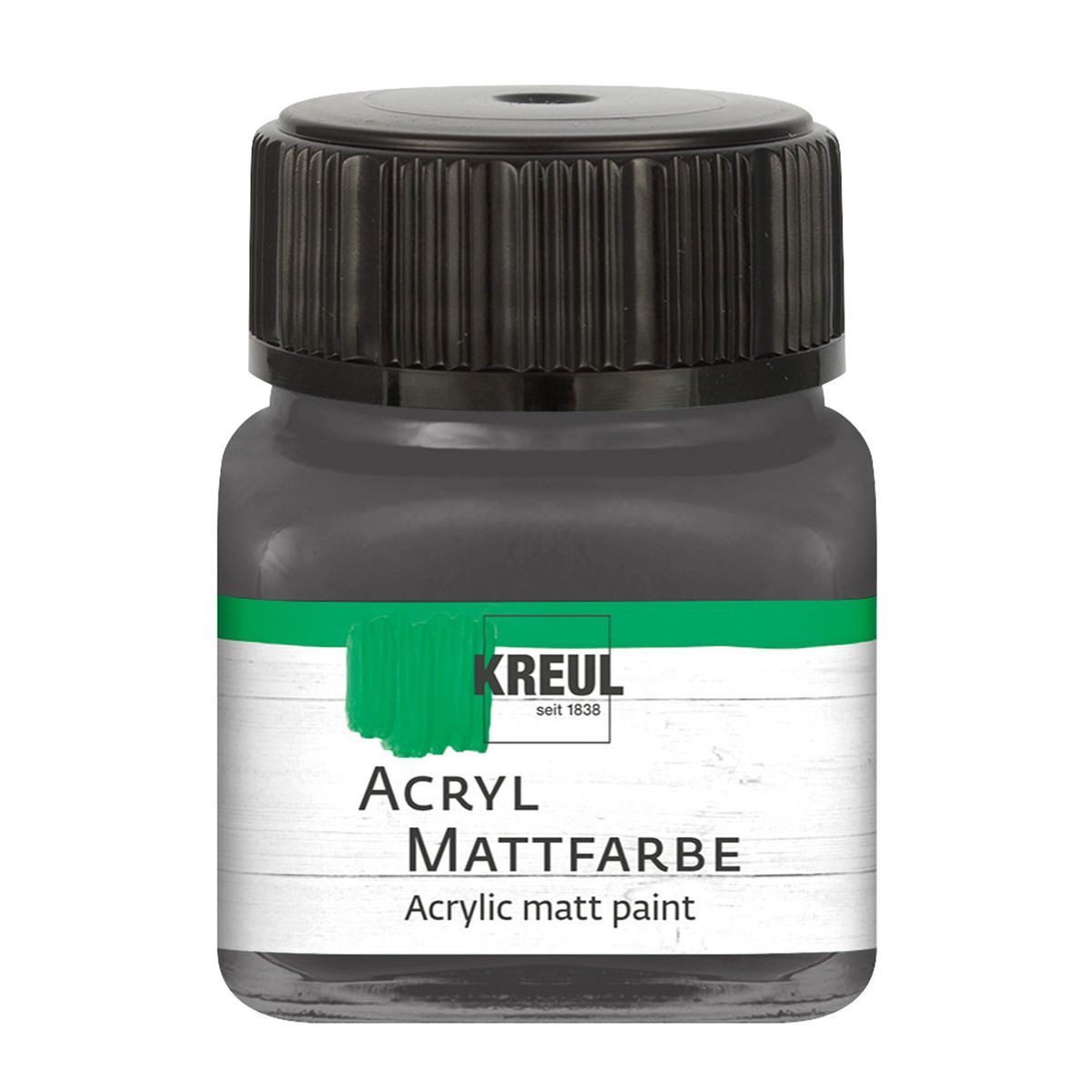 C. KREUL Acrylfarbe KREUL Acryl Mattfarbe graphitgrau 20ml Glas