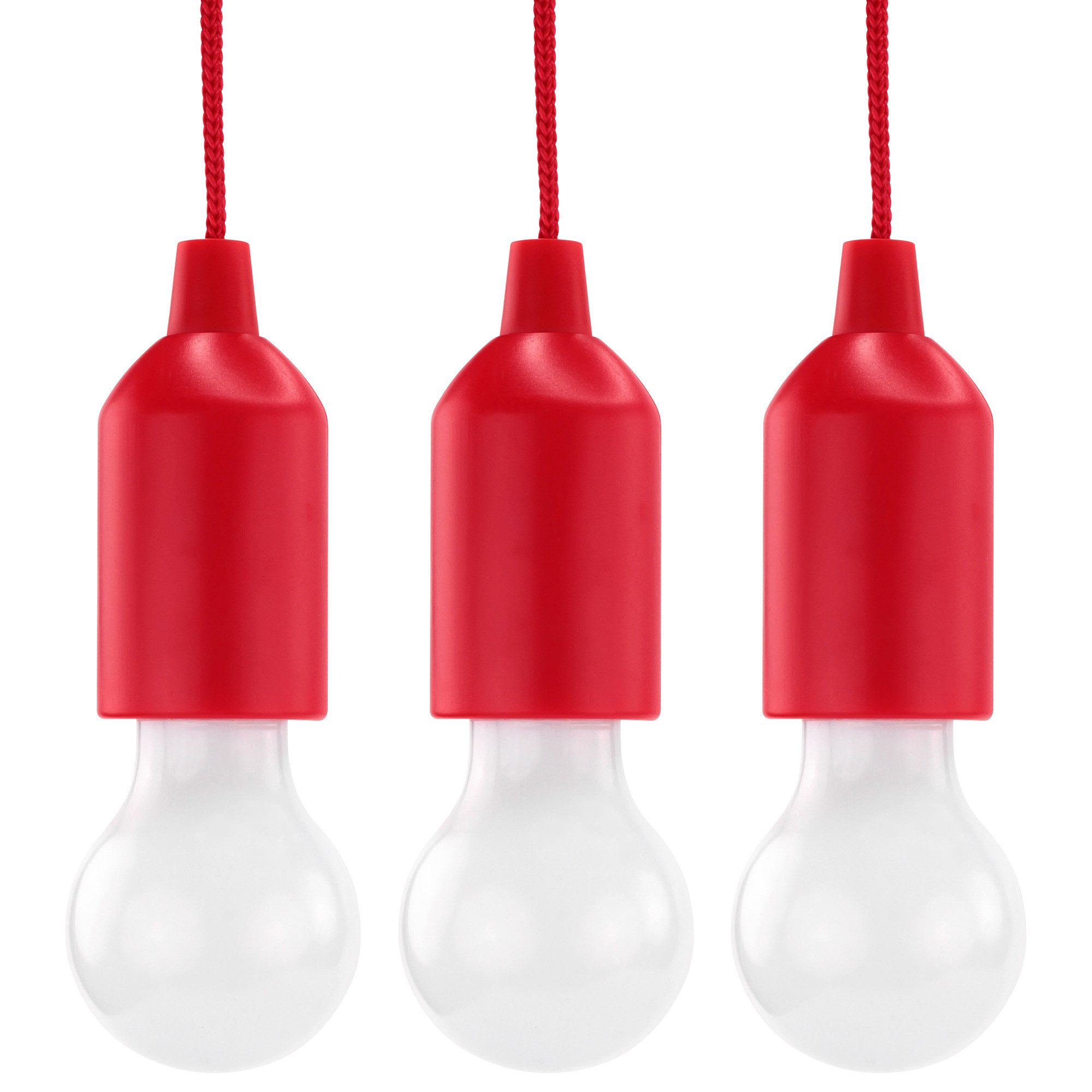 LED Gartenleuchte Pull-Light Set mit Zugschalter, Warmweiß LED 22 Stunden Leuchtdauer