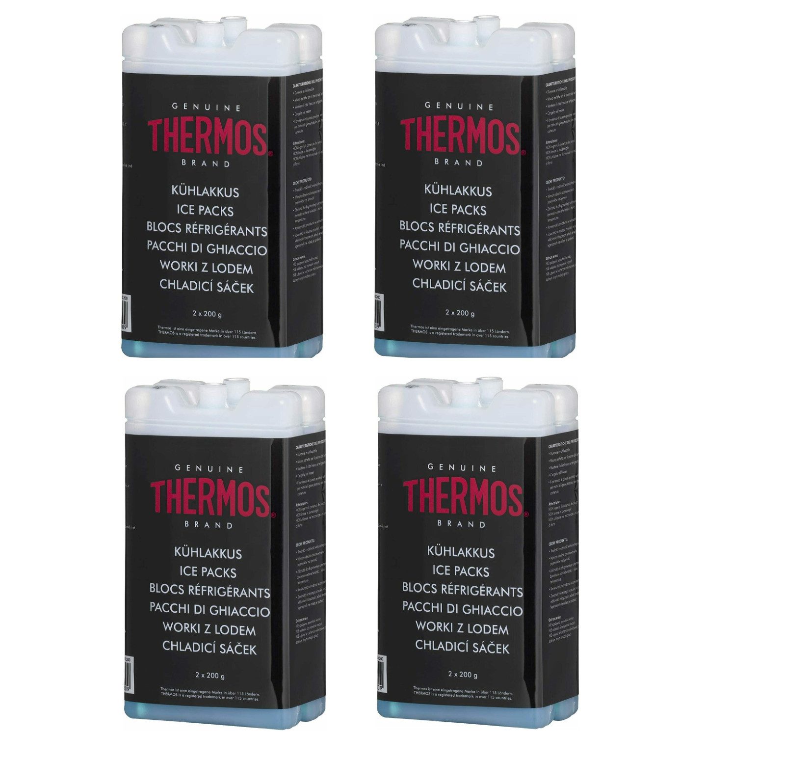 THERMOS Kühlbox 8x200ml PREMIUM Kühlakku Kühlpack Kühlelemente für Kühltasche Kühlbox, Kühlakkus Kühlakkus 8er Set Kühlzubehör Kühlpacks Set Kühlung