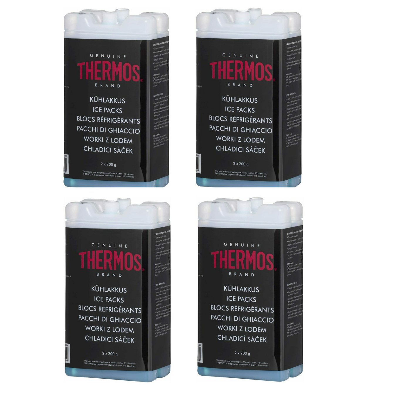 THERMOS Kühlbox 8x200ml PREMIUM Kühlakku Kühlpack Kühlelemente für Kühltasche Kühlbox, Kühlakkus Kühlakkus 8er Set Kühlzubehör Kühlpacks Set Kühlung