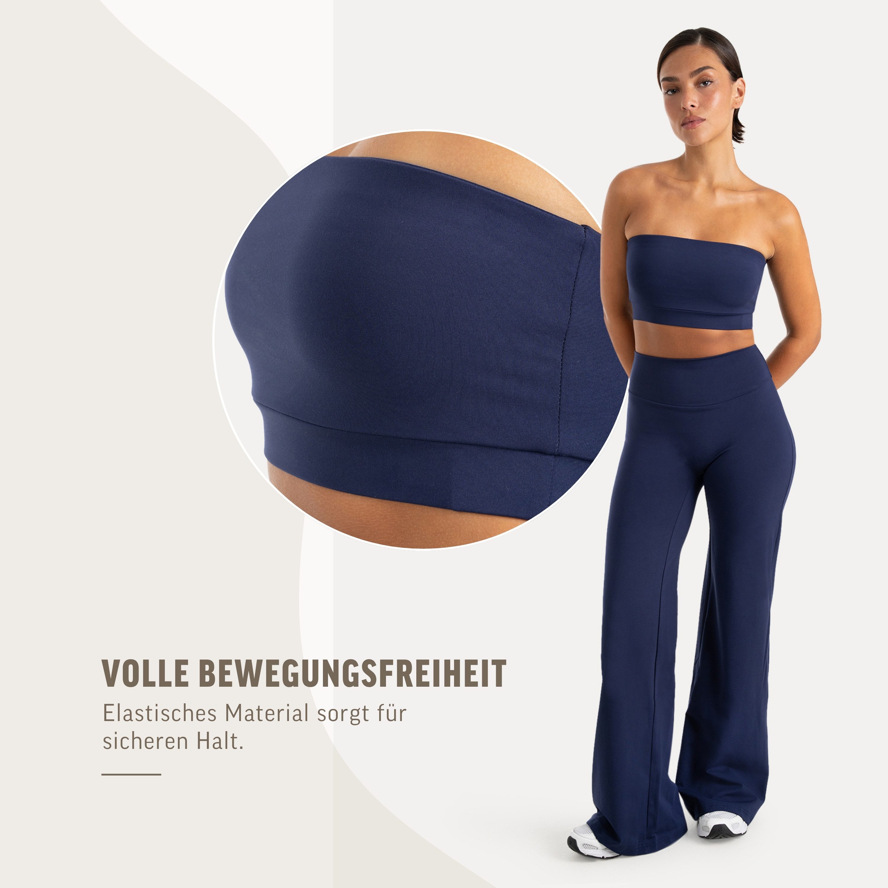 Smilodox Sport-BH Neola Gym BH Damen, Bustier, Slim Fit, Fitness BH, Yogatop Bandeau Style, Stretch Komfort, elastisch, Gym, schulterfrei – Bild 5 von 5