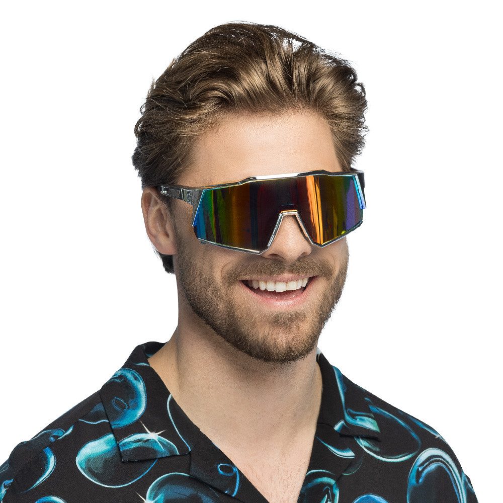 Boland Verkleidungsmaske Party Brille 'Rave reflect', Mehrfarbig günstig online kaufen