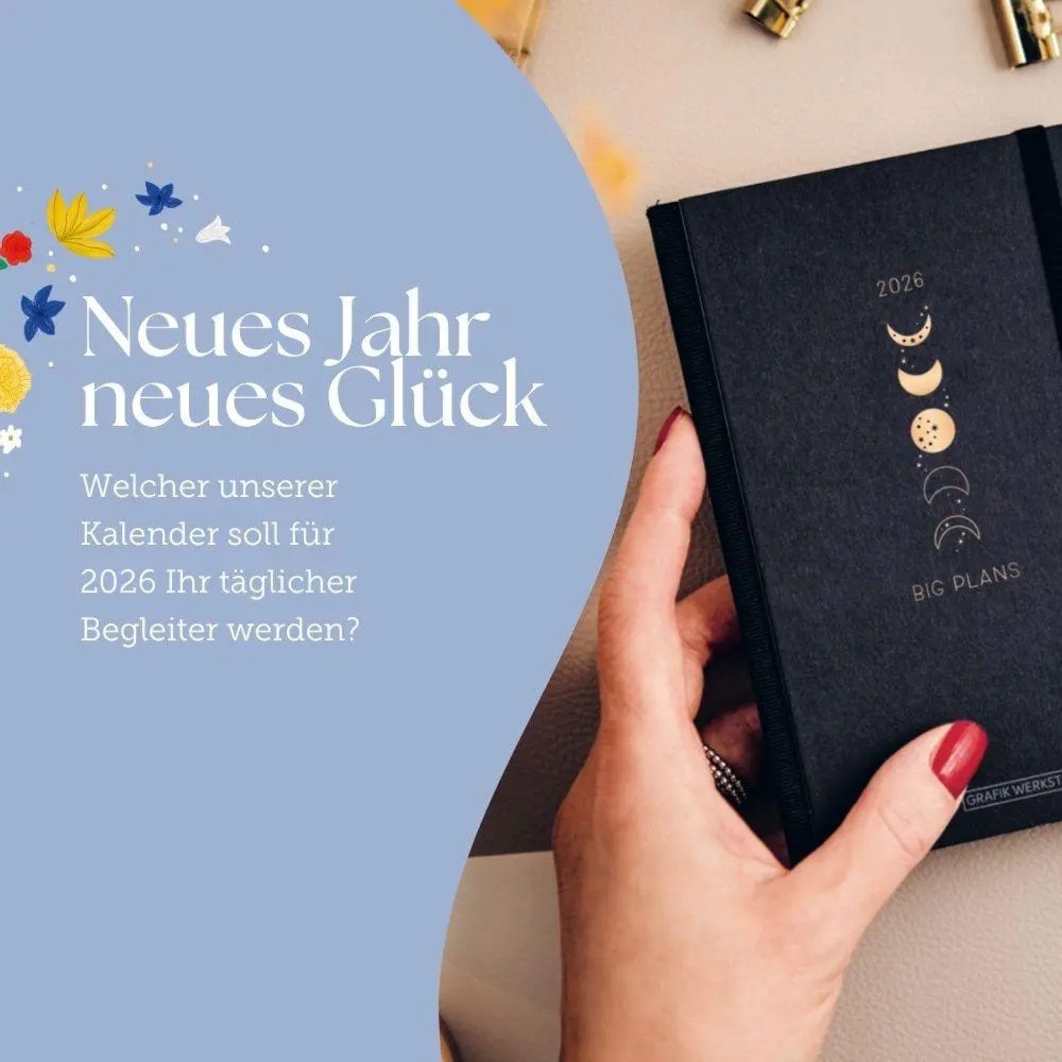 Grafik Werkstatt Taschenkalender Terminplaner Lederlook 2026 Rot