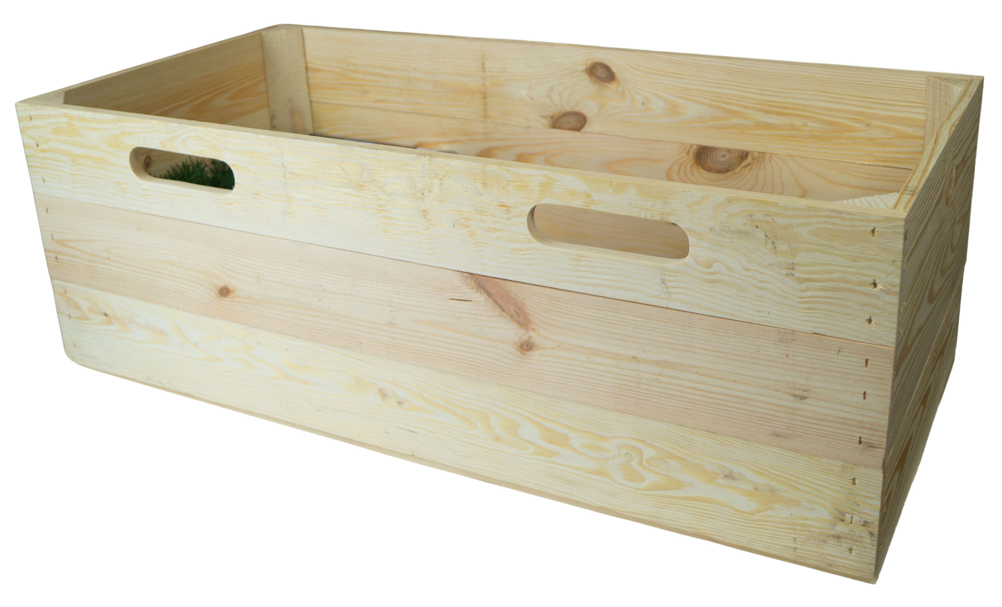 Kistenkolli Altes Land Allzweckkiste Holzkiste natur Einschubkiste Schublade für Billy 75,5x25,5x25,5cm (Spar-Set)