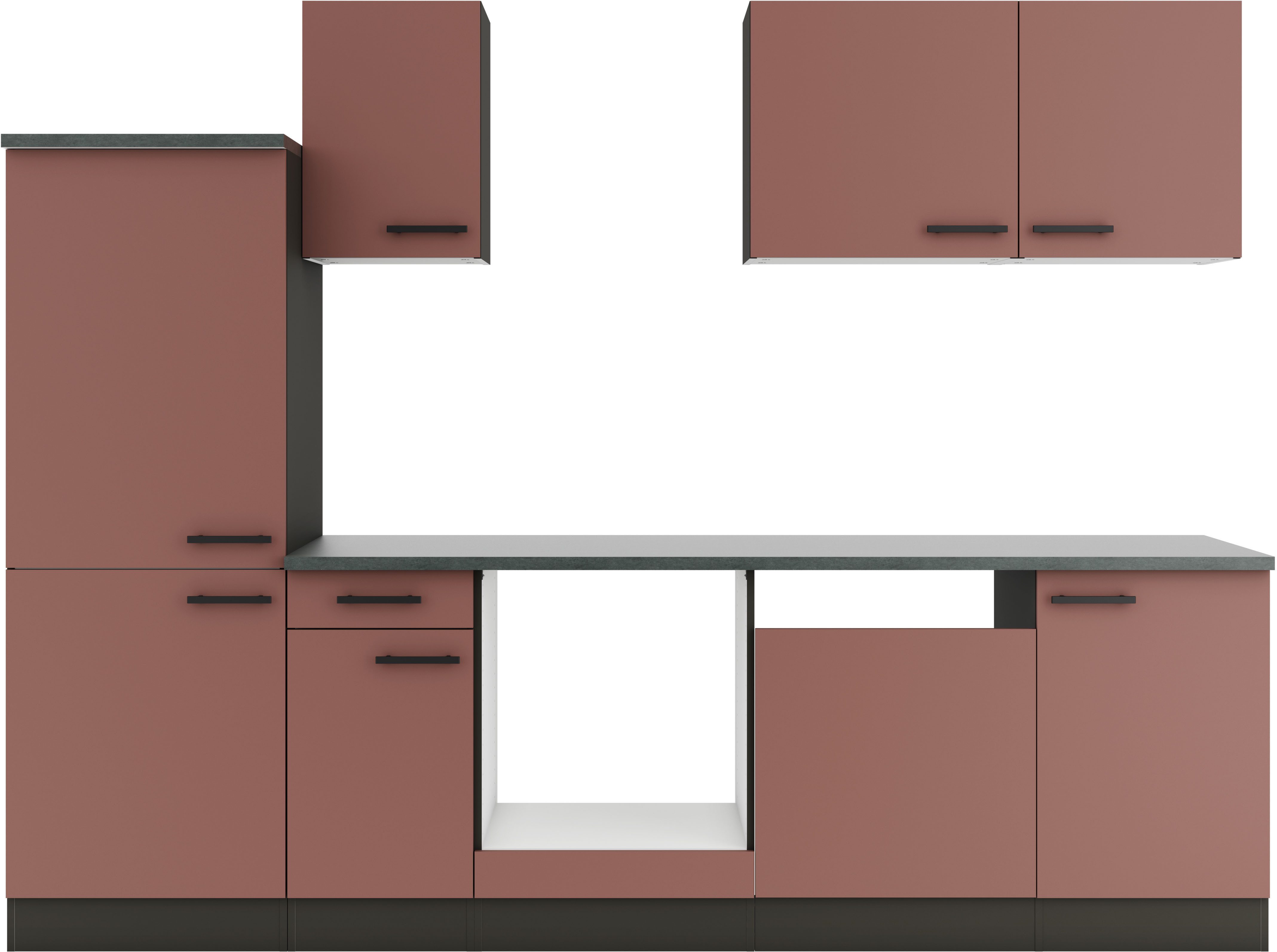 OPTIFIT Küchenzeile Palma, Breite 270 cm, wahlweise mit E-Geräten, seitenverkehrt stellbar