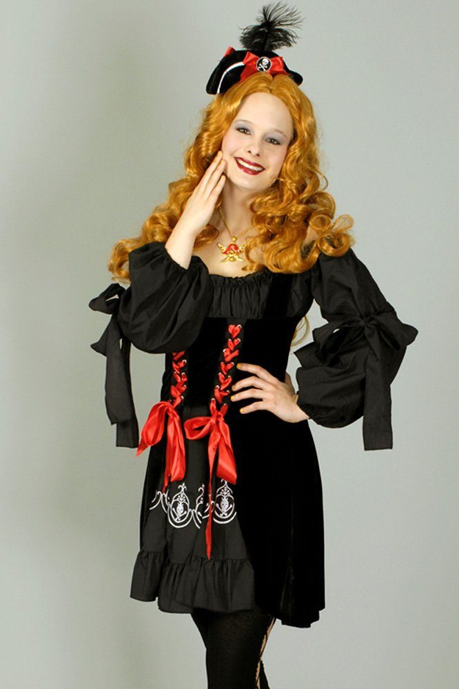 Das Kostümland Kostüm Piratin Sophia Kostüm für Damen - Kleid und Minihu günstig online kaufen