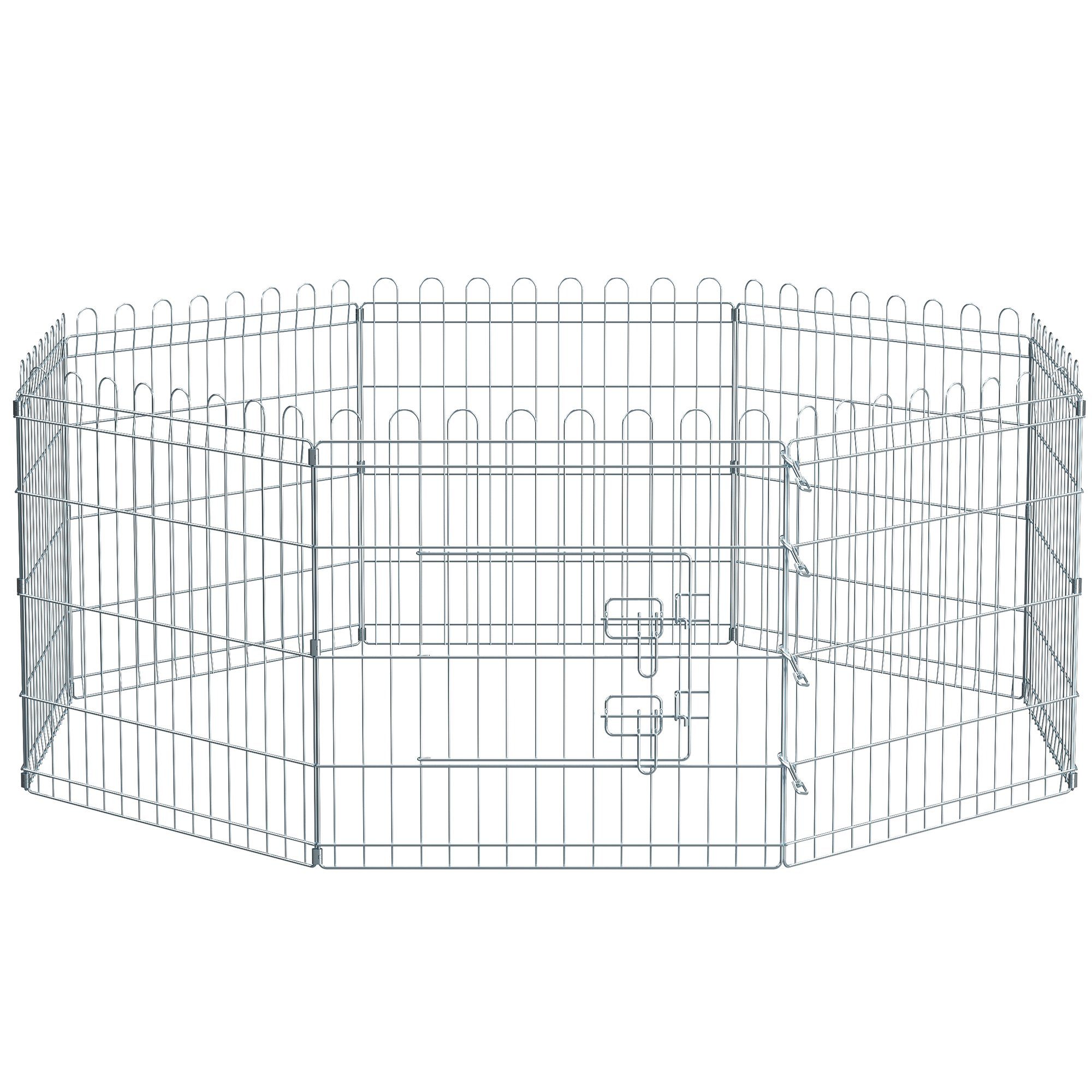 FEANDREA Freigehege Kaninchen, faltbar, transportabel, silbern, 122 x 122 x günstig online kaufen