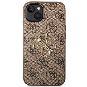 Guess Handyhülle Guess Big Metal Logo Collection Apple iPhone 14 Plus Hard Case Cover Schutzhülle Braun