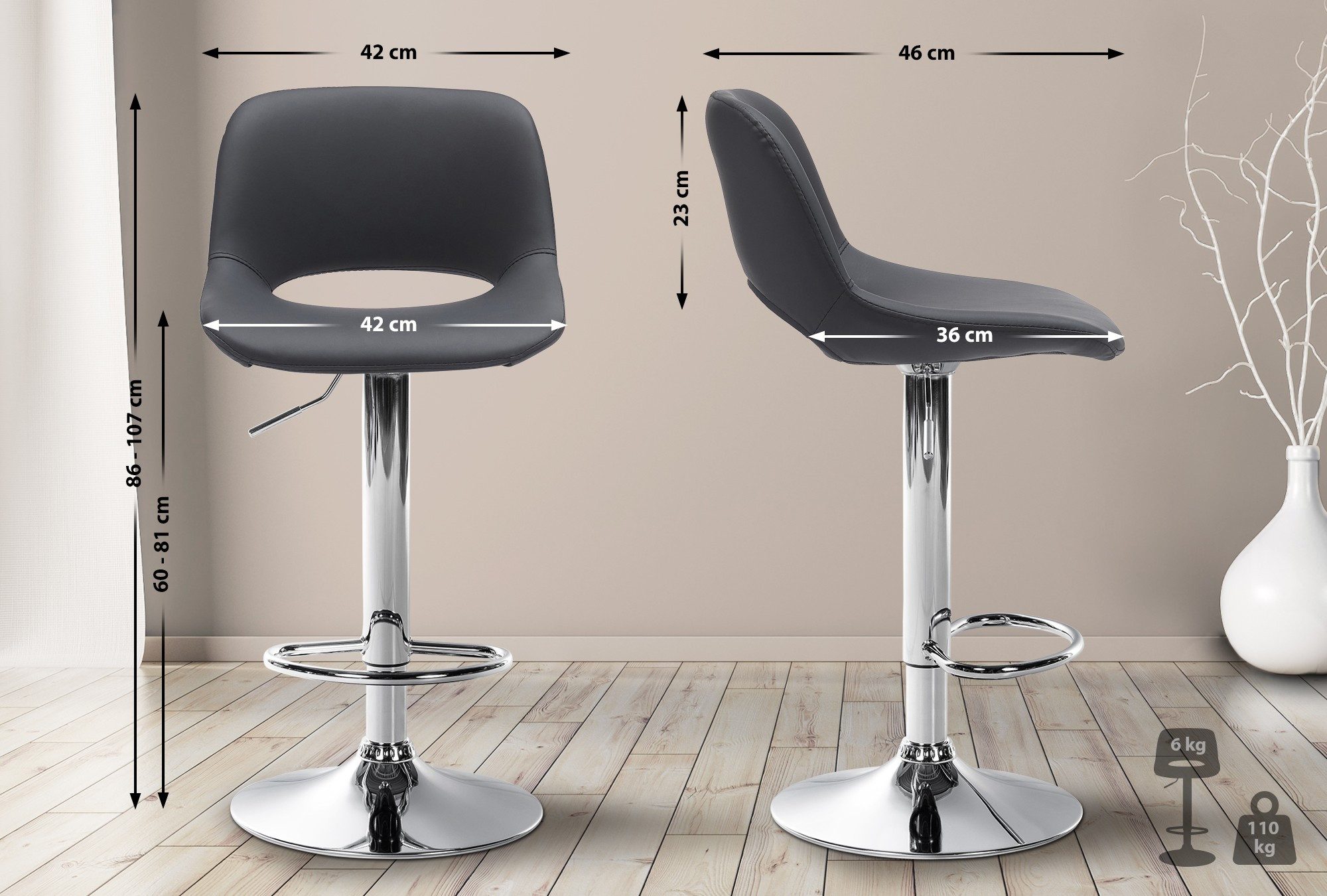 CLP Barhocker Camden (2er Set, 2 günstig online kaufen
