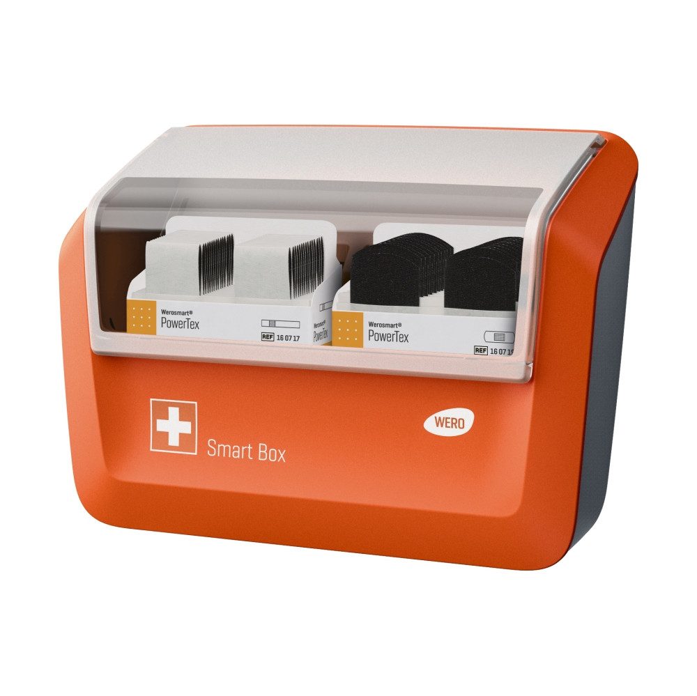 Werosmart® Wundpflaster Smart Box® Pflasterspender gefüllt mit PowerTex Pflaster (1 St)