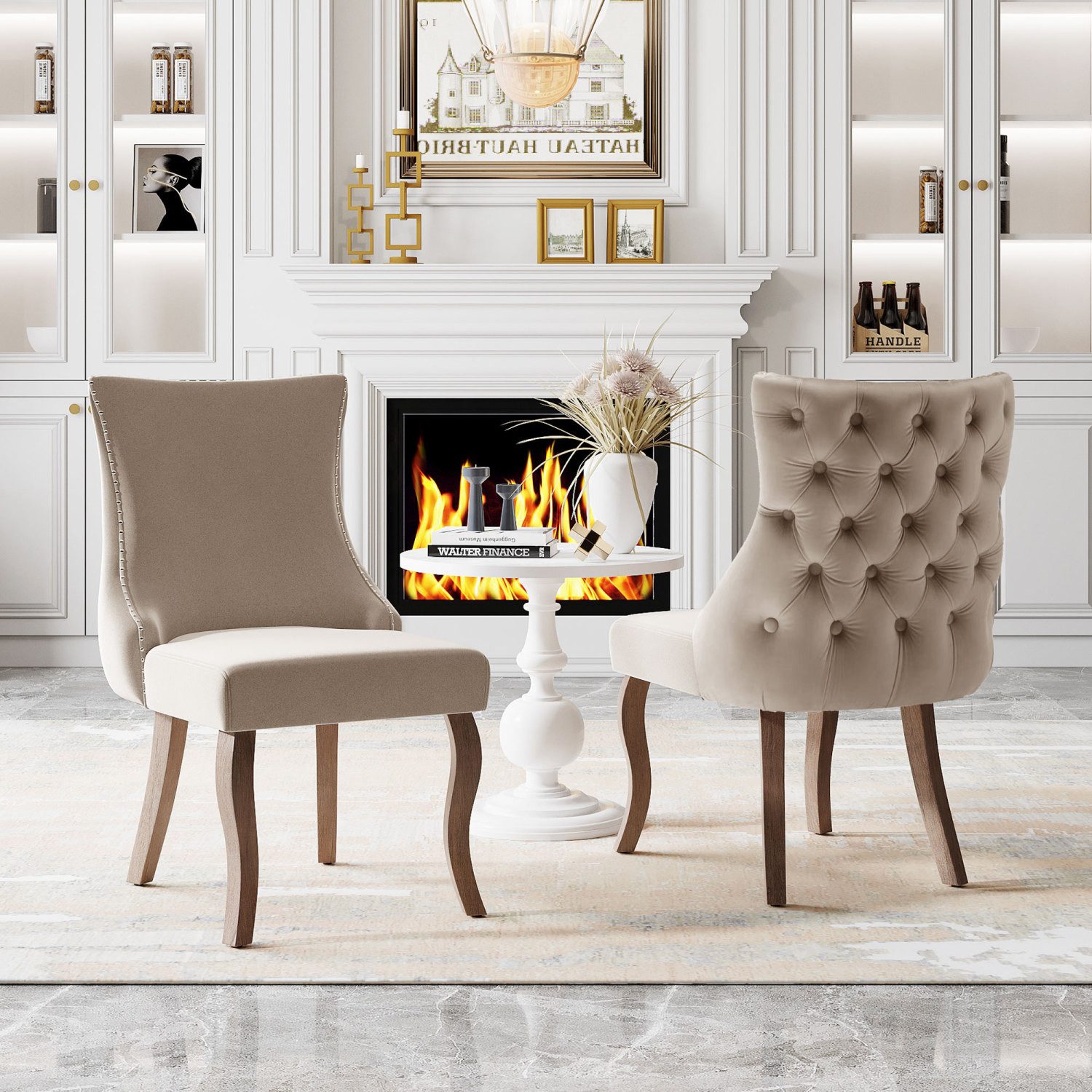 Flieks Esszimmerstuhl (2er Set, 2 St), Küchenstühle Polsterstuhl mit Rücken günstig online kaufen