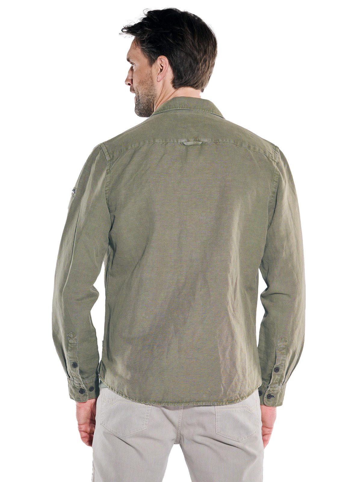 Engbers Langarmhemd Overshirt in Halbleinen-Qualität günstig online kaufen