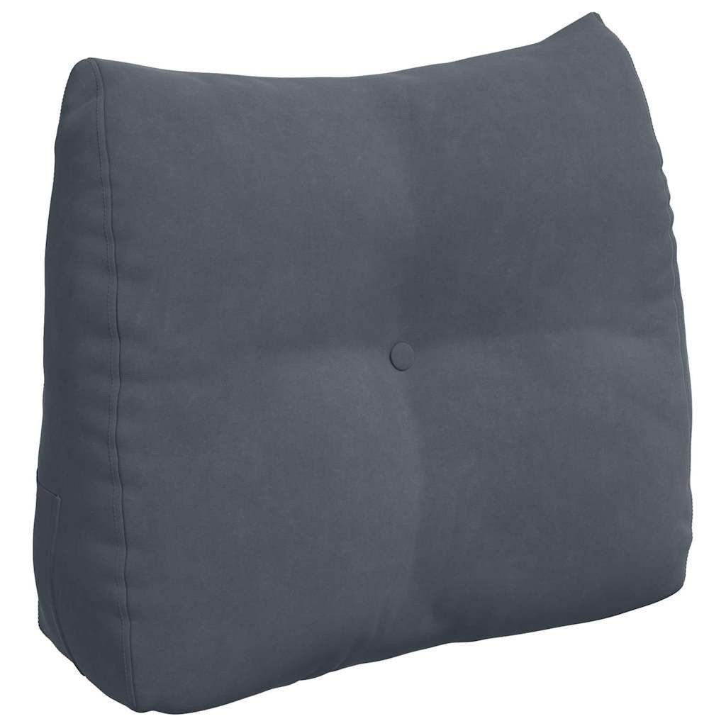 vidaXL Rückenkissen Rückenkissen Dunkelgrau 60 x 24 x 50 cm Samt, 1-tlg.