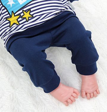 TupTam Erstausstattungspaket Baby Jungen Outfit Langarmshirt mit Print Spruch Babyhose Babykleidung