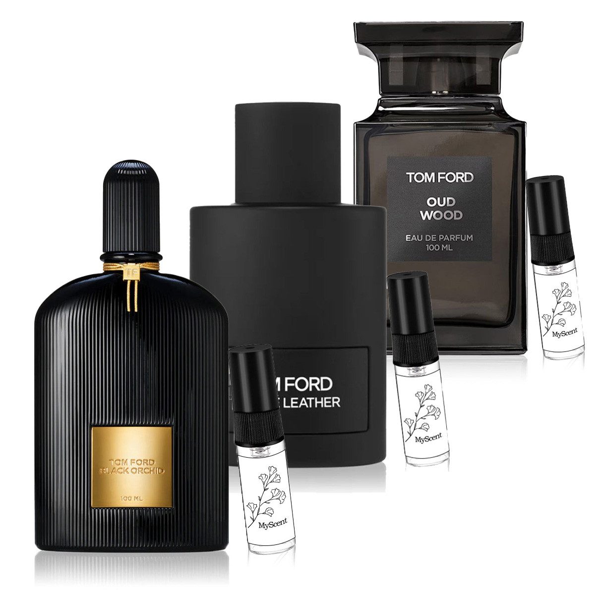 Tom Ford Eau de Parfum Discovery Set Ombre Leather Lost Cherry Tabacco Vanille 3x 2 ML Set, 3-tlg., perfekt zum ausprobieren