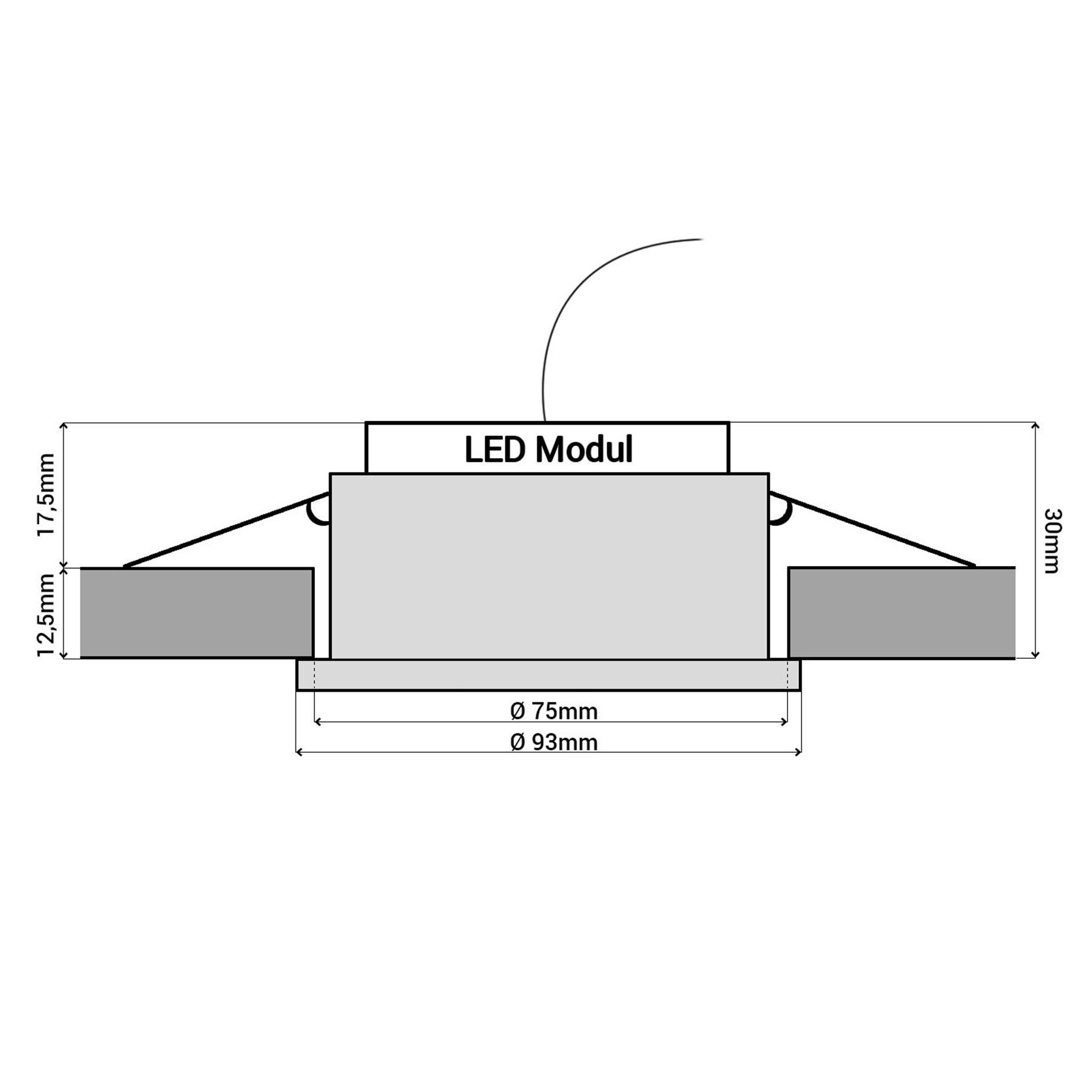 SSC-LUXon LED Einbaustrahler schwenkbar flach, Einbaustrahler runder RF-2 weiss, in Neutralweiß & LED dimmbar