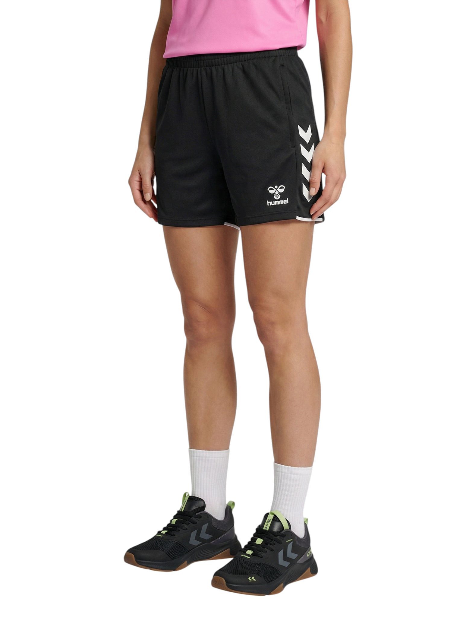 hummel Sporthose hmlCORE 2.0 Training Shorts (100% rec. Polyester) kurz schwarz/weiss