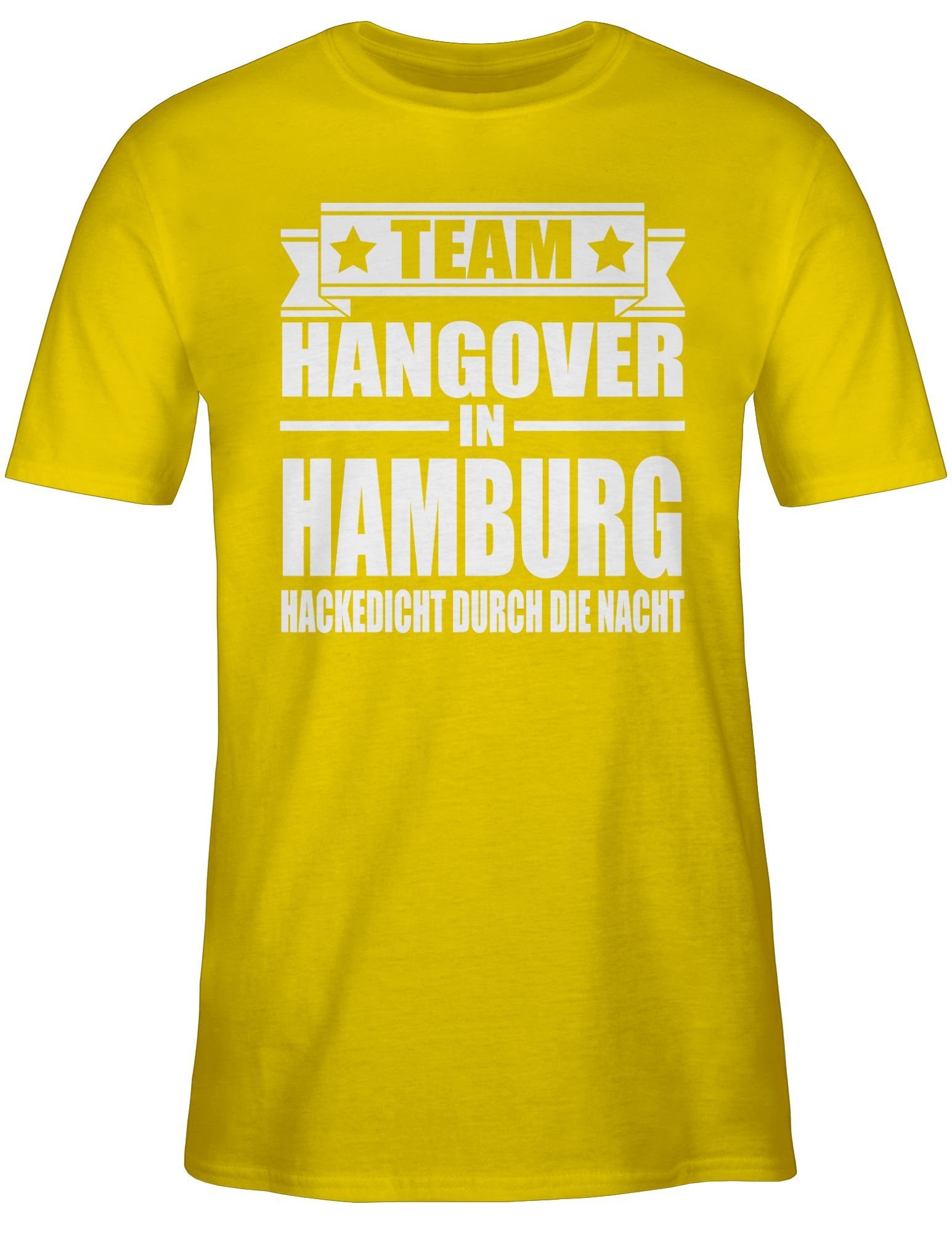 Shirtracer T-Shirt Team Gelb Männer Hamburg 2 in Hangover JGA