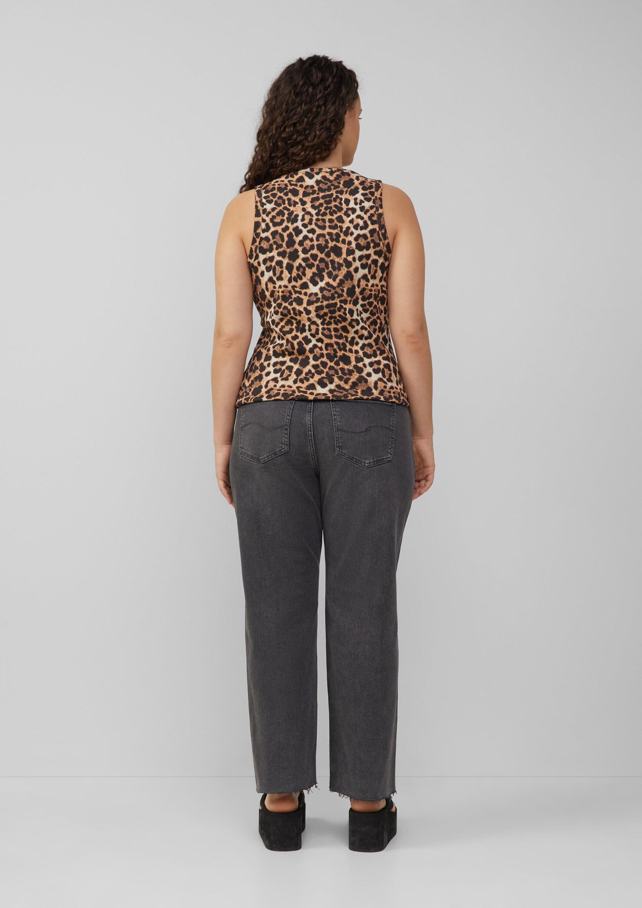 QS Regular-fit-Jeans Jeans-Hose Ankle-Jeans / Slim Fit / Mid Rise / Straight Leg
