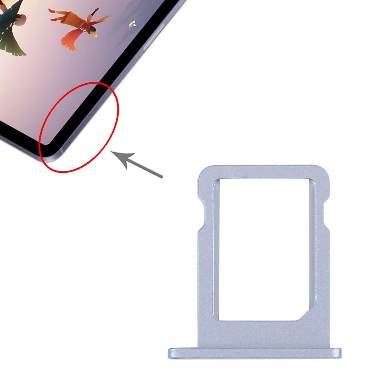 Wigento SIM Karten Halter Adapter Card Tray für Apple iPad Air 2022  Ersatzteil Blau Tablet-Adapter, 0 cm