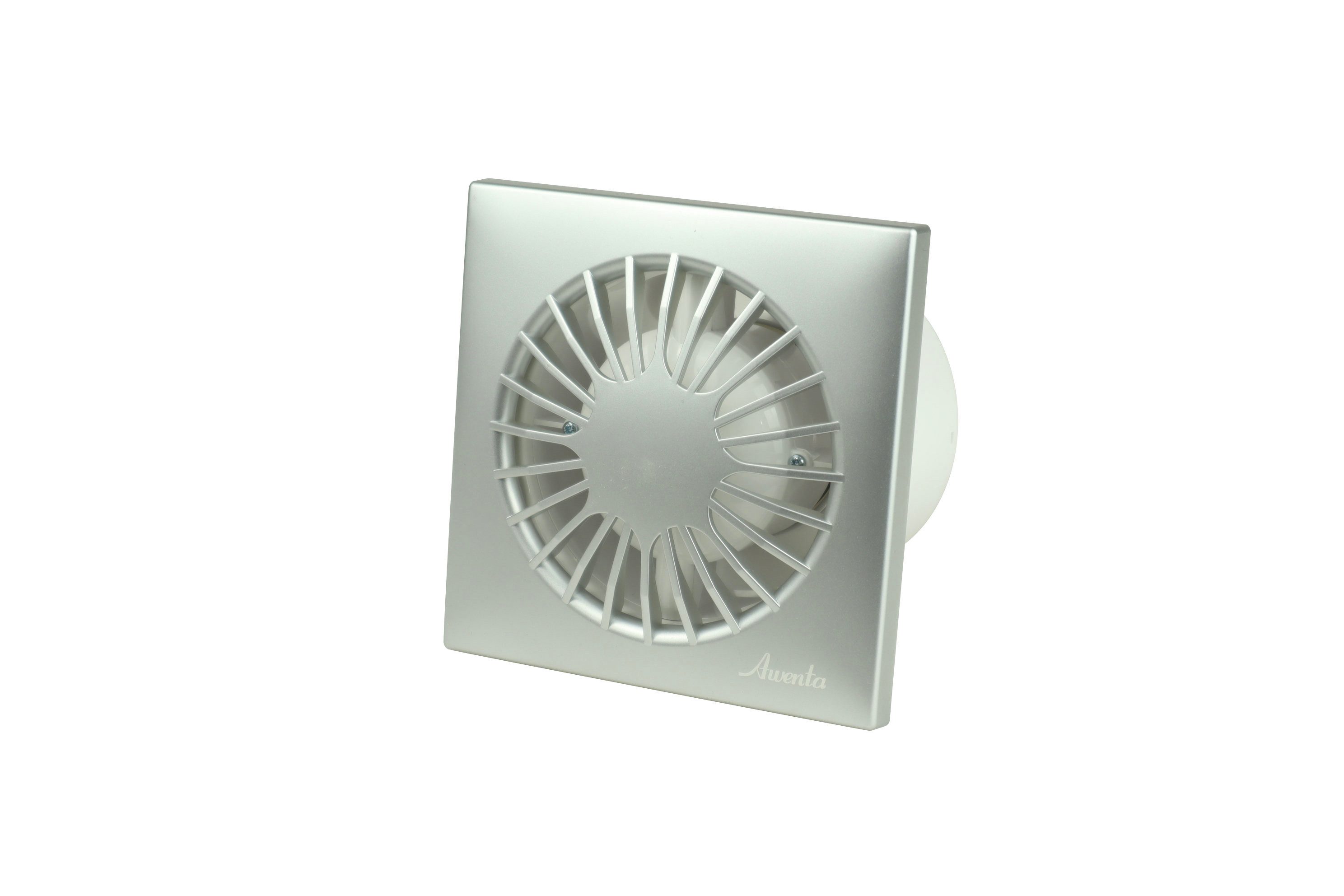 Awenta Wandventilator Abluftventilator System Silent Omega Silber 100 H, Feuchtesensor