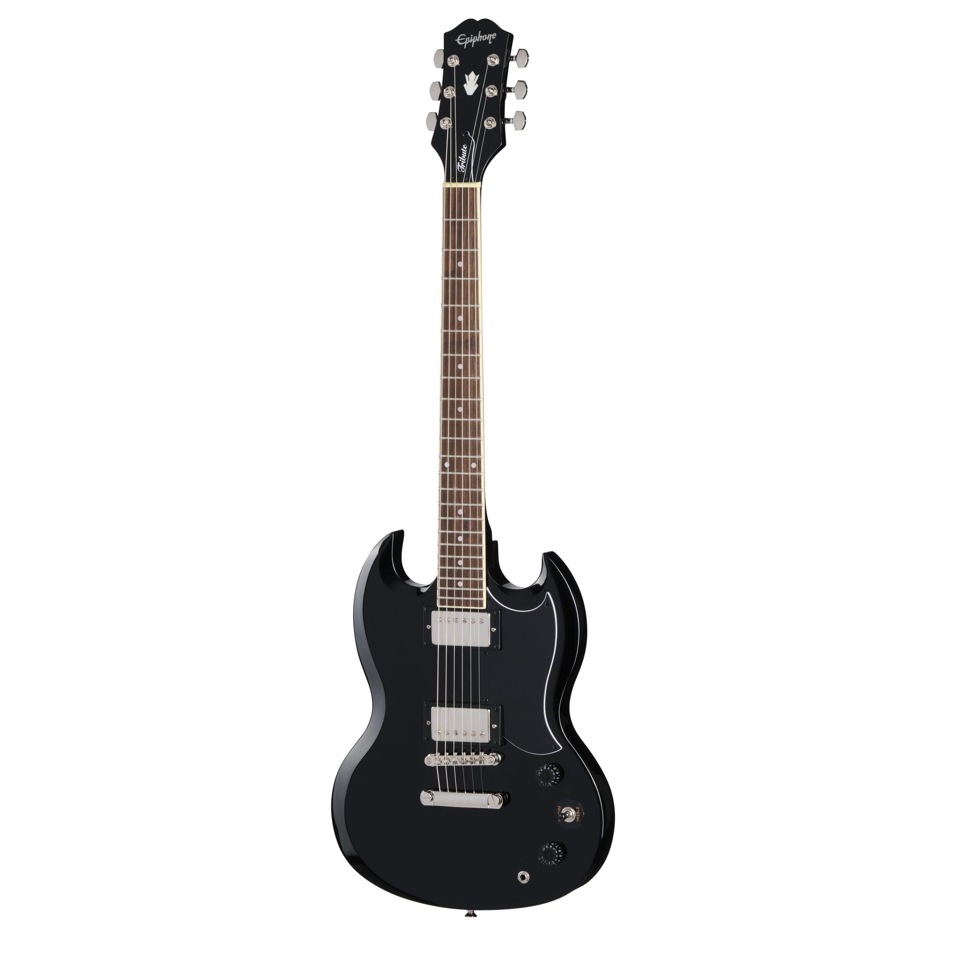 Epiphone E-Gitarre, E-Gitarren, Double Cut Modelle, SG Tribute Ebony - Double Cut Modelle