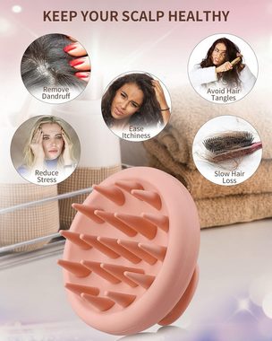 Fivejoy Massagebürste Kopfmassage Shampoo Bürste, Nass & Trocken, 1-tlg., Massagegerät, Kopfhaut Massagebürste Silikon