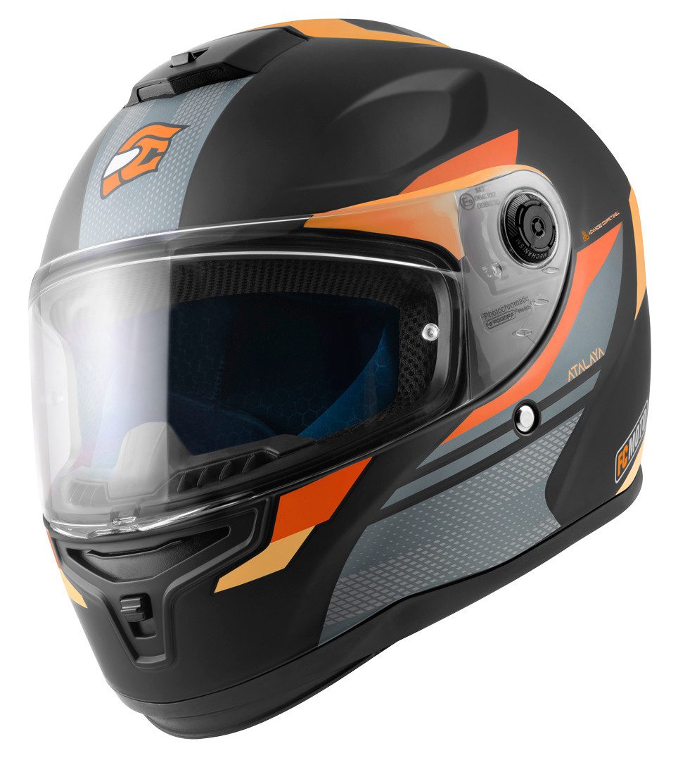 FC-Moto Motorradhelm FF114B Zeron Helm, vorbereitet für Pinlockscheibe,herausnehmbares Innenfutter