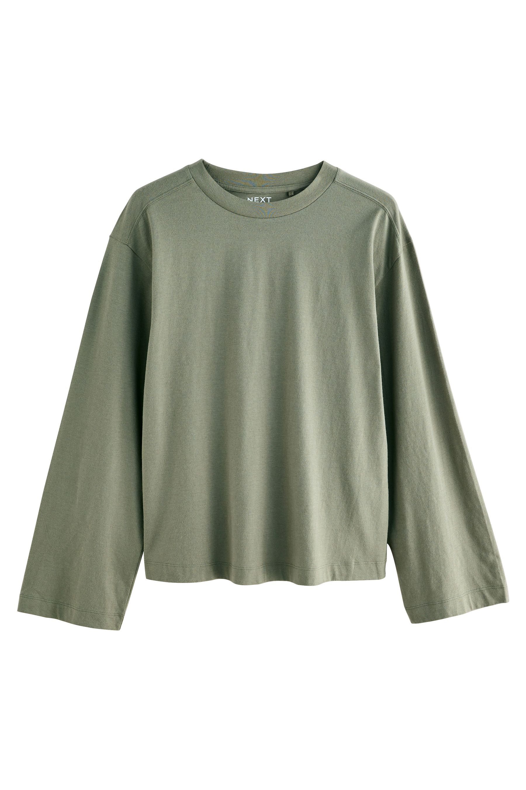 Next Langarmshirt Relaxed Fit Langarmshirt mit Rundhalsausschnitt (1-tlg)