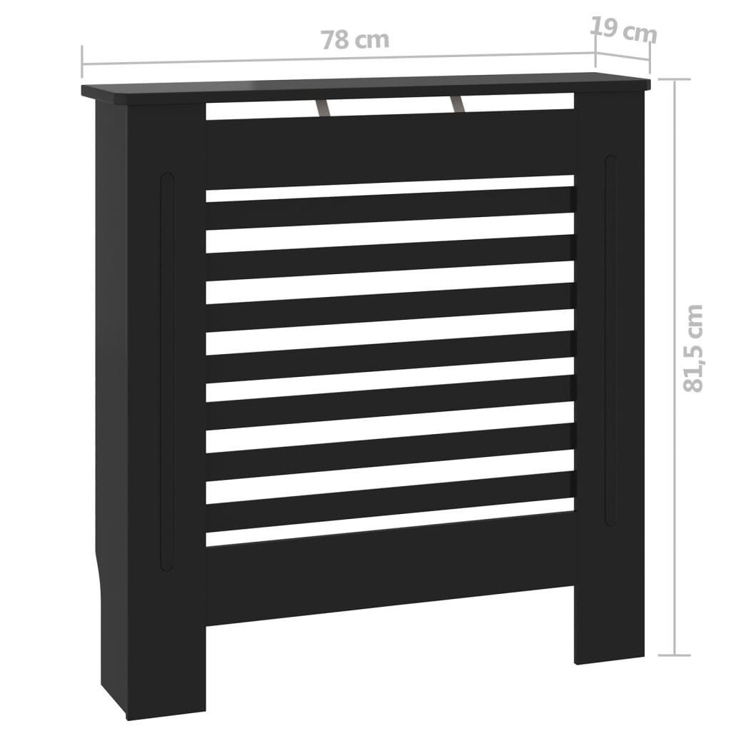 Heizkörperverkleidung vidaXL Schwarz MDF 78 cm Heizkörper-Wäschetrockner