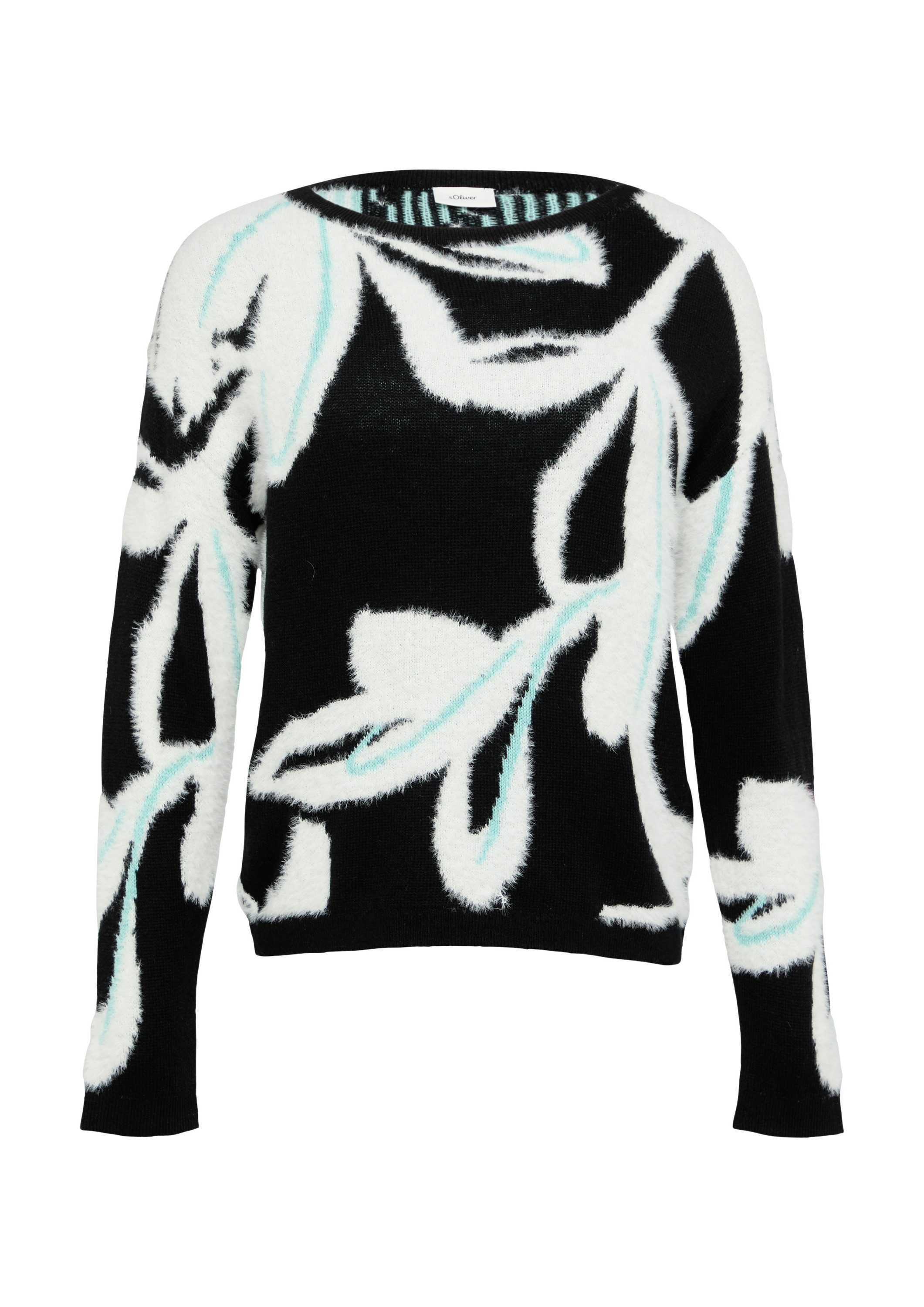 s.Oliver Longpullover Strickpullover Strickpullover mit Intarsienmuster günstig online kaufen