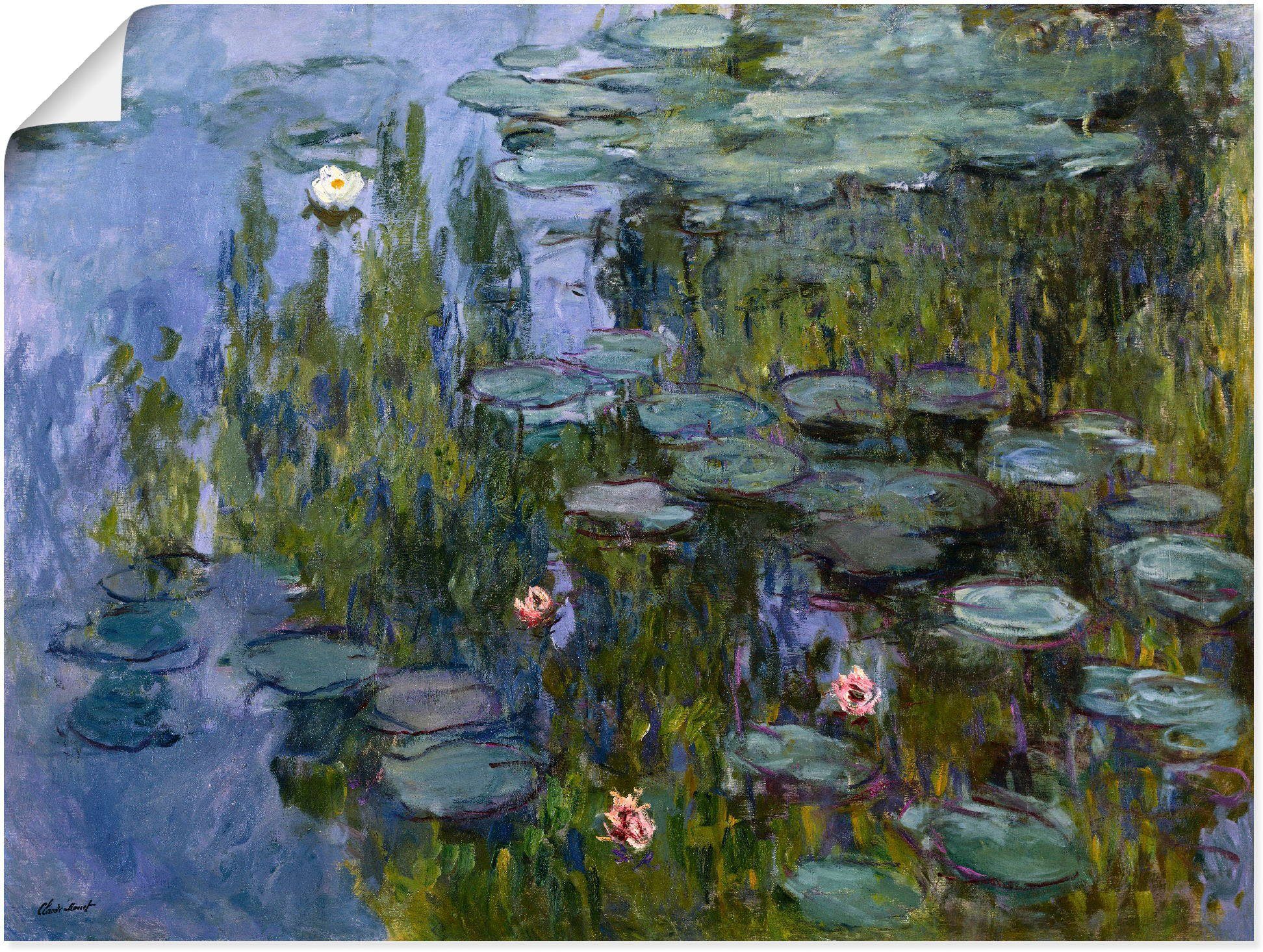 Artland Wandbild Seerosen (Nympheas). 1918/1921., Blumen (1 St), als Leinwandbild, Плакат, Wandaufkleber in verschied. Größen