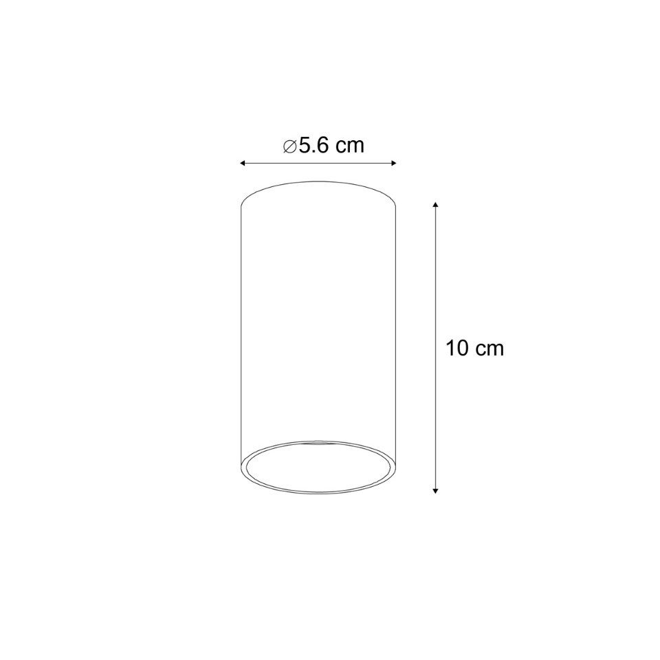 Qazqa LED Aufbaustrahler 108450, ohne Leuchtmittel, Extra-Warmweiß, QAZQA Aufbau­spot, gu10, Beige, Aluminium, Modern